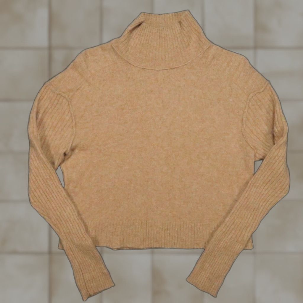 Free People Free People Sweater Womens XS Brown 100% Cashmere Turtleneck Size XS / US 0-2 / IT 36-38 - 1 Thumbnail