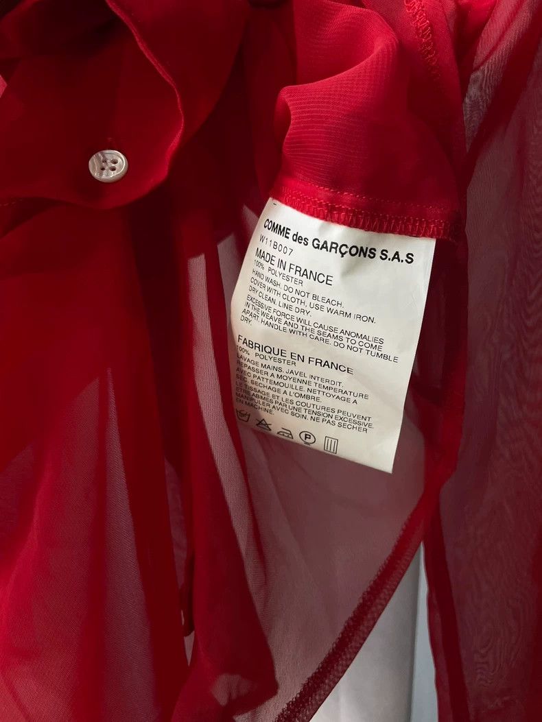 Comme des Garcons comme des garçons size ss red shirt Size S / US 4 / IT 40 - 5 Thumbnail