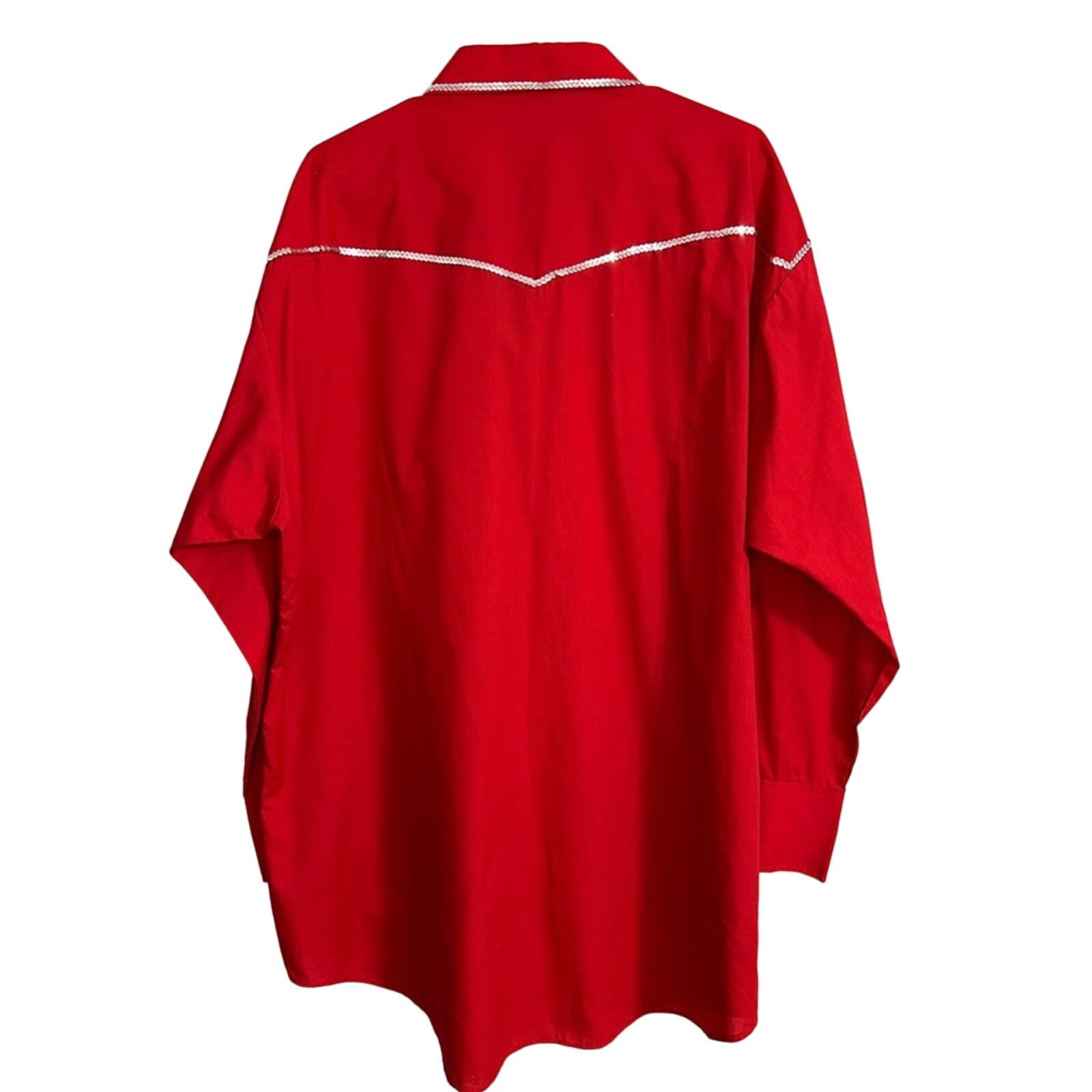 Other Vintage Western Sheplers Red Western Pearl Snap 18 Tall Size US XXL / EU 58 / 5 - 5 Thumbnail