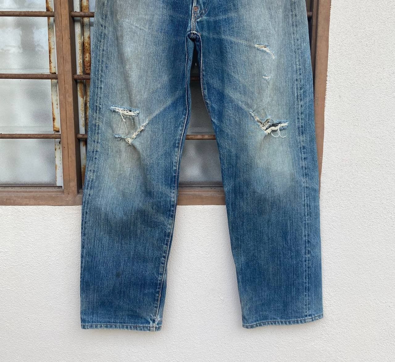 Evisu × Vintage RARE EVISU SMALL DAICOCK JAPAN SELVEDGED DISTRESSED BJ07-09 Size US 29 - 15 Thumbnail