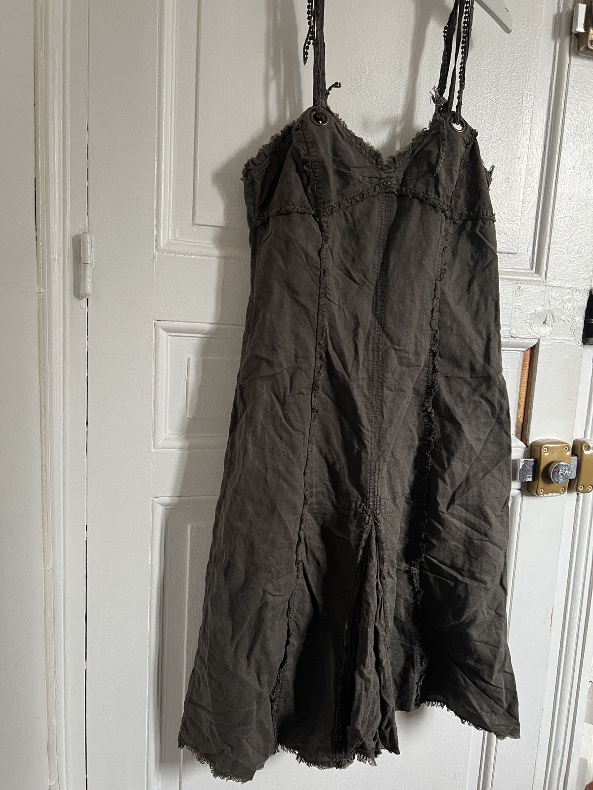 Japanese Brand × Vintage Y2K Khaki Olive Dress Skirt like cargo military dolce junya Size S / US 4 / IT 40 - 3 Thumbnail