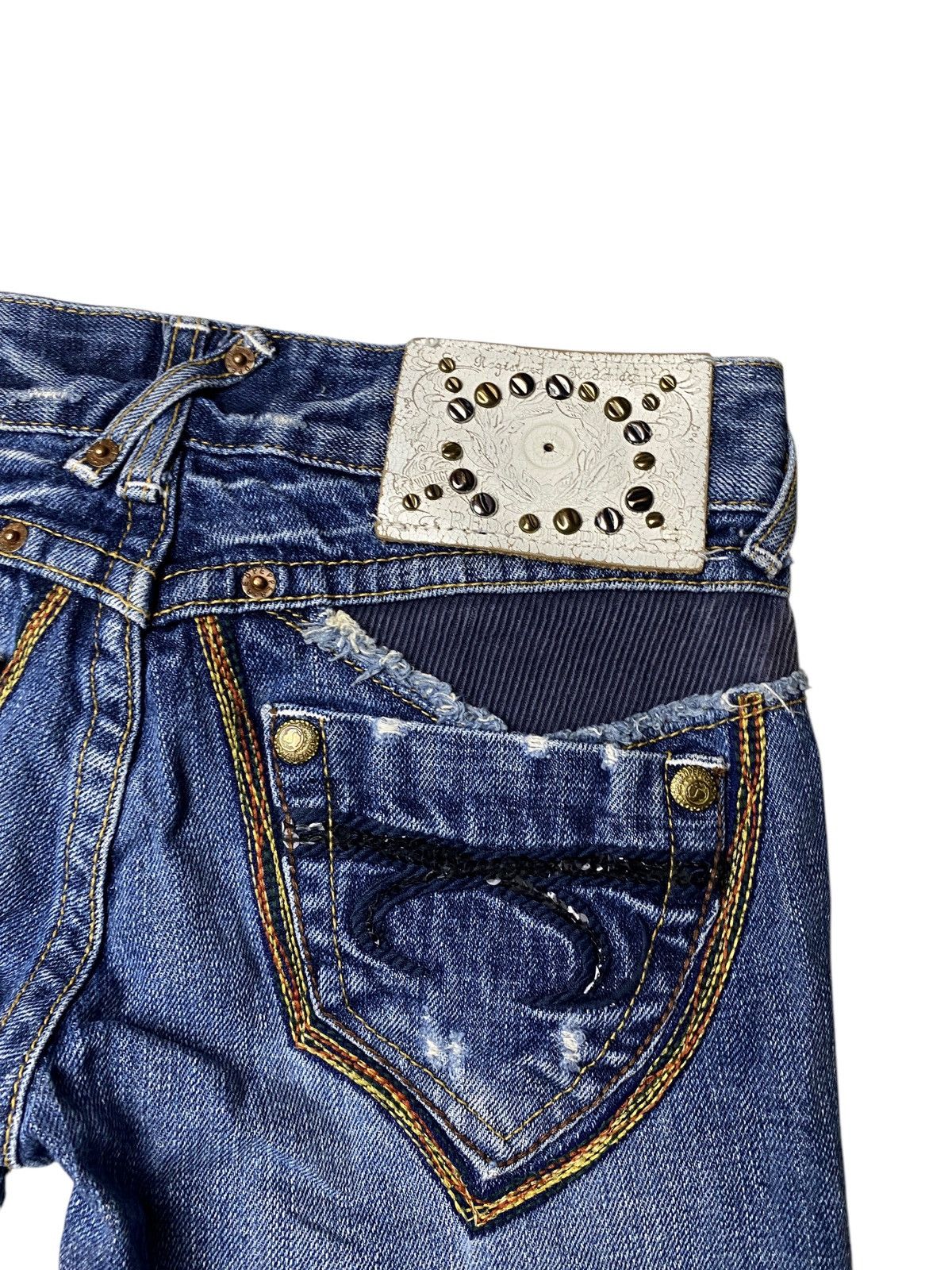 If Six Was Nine 2000's Red Pepper Ethnic Flared Jeans Size US 26 / EU 42 - 10 Thumbnail