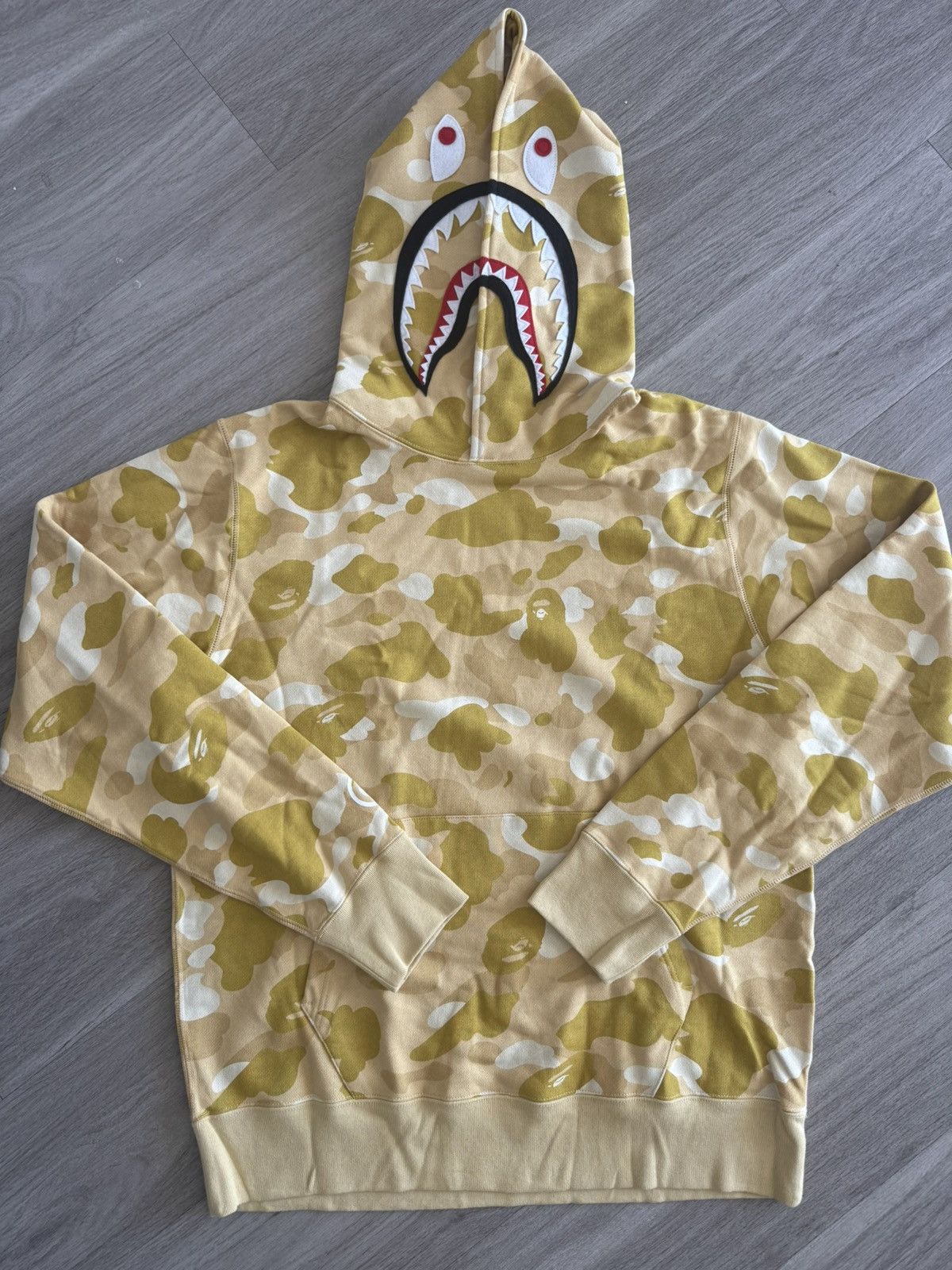 Bape Yellow Camo Shark Pullover