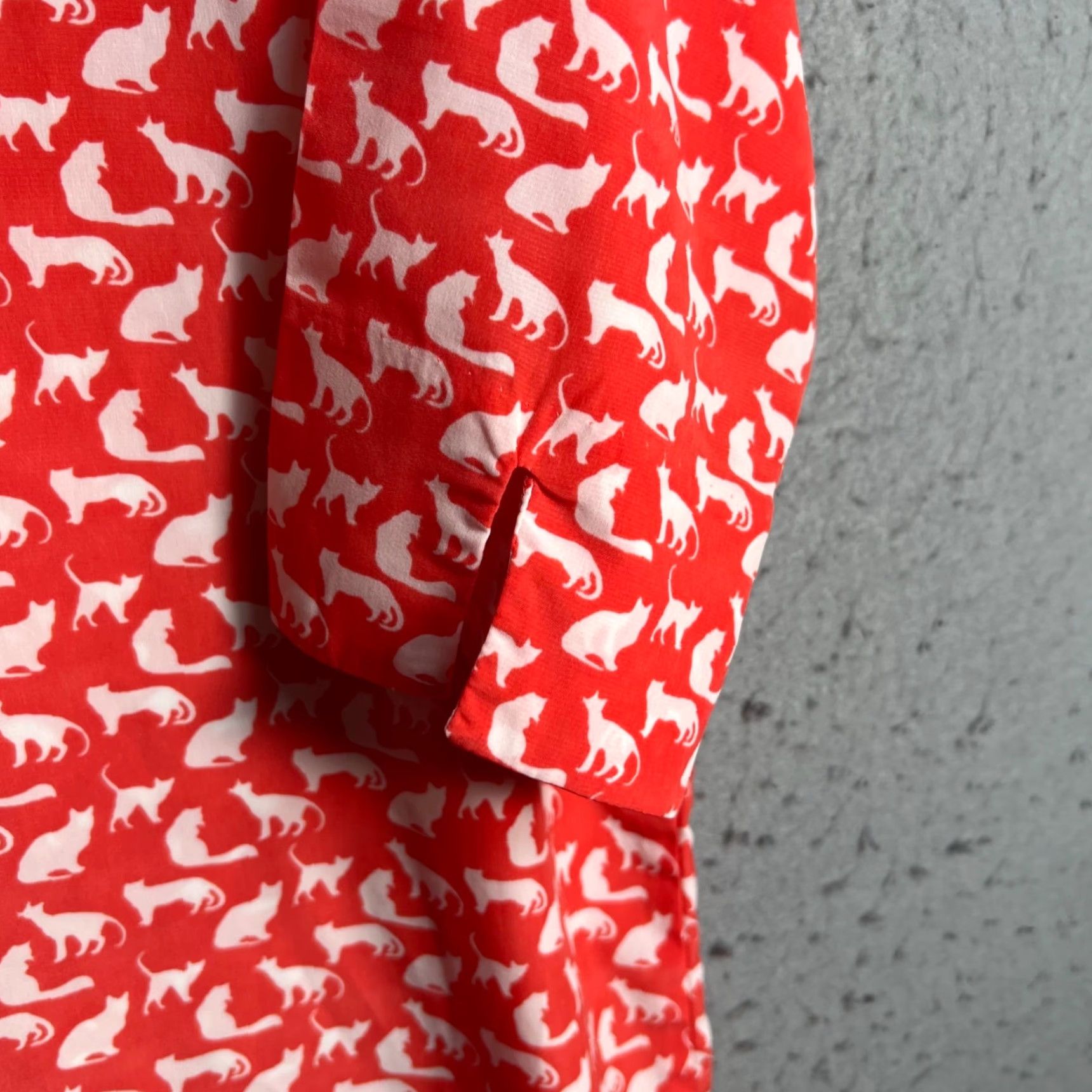 Gap Gap Cat Print Dress Womens Medium Red & White Pockets Knee Length Shift Size M / US 6-8 / IT 42-44 - 7 Thumbnail