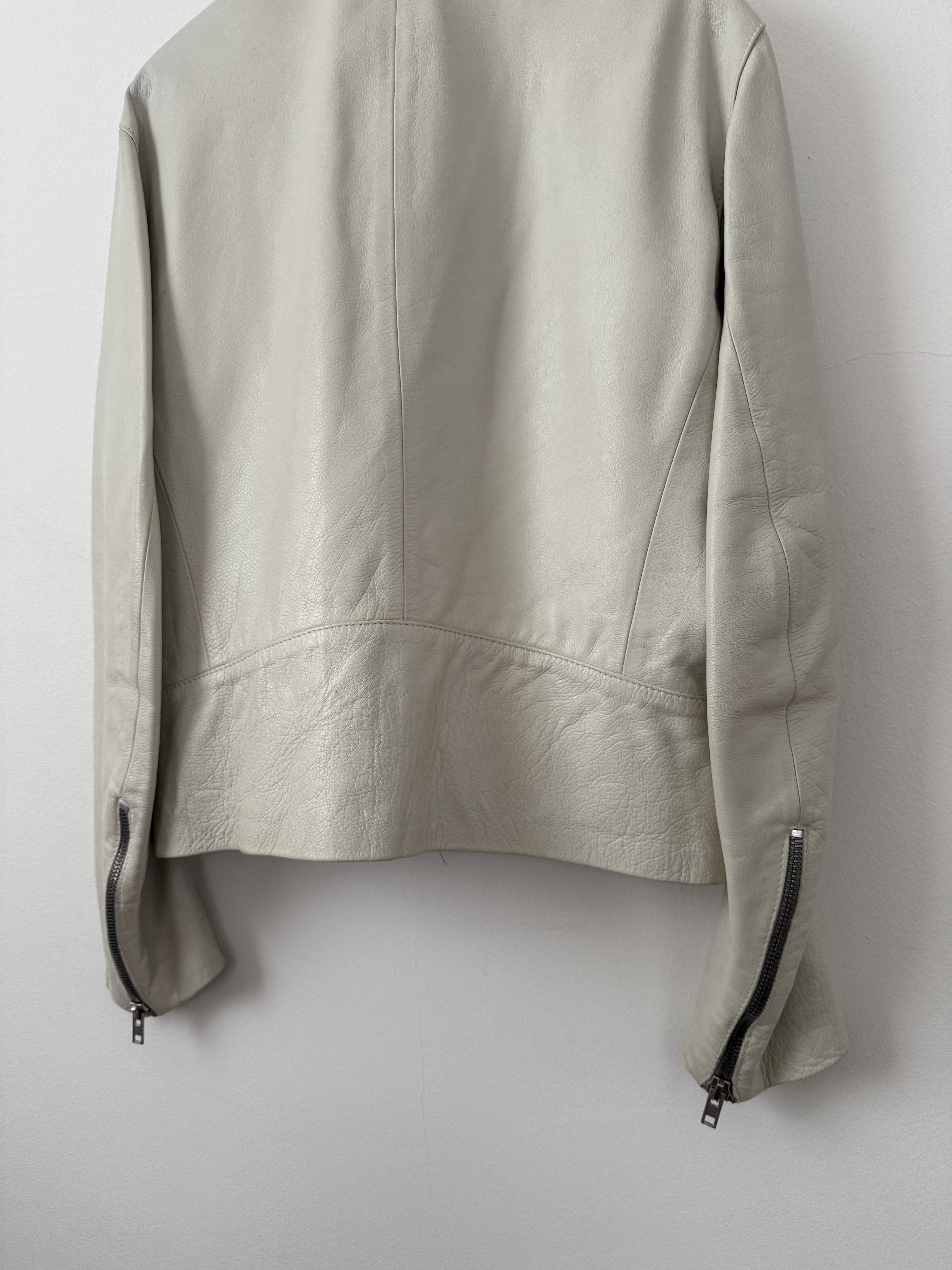 5 Zip Leather Moto Jacket