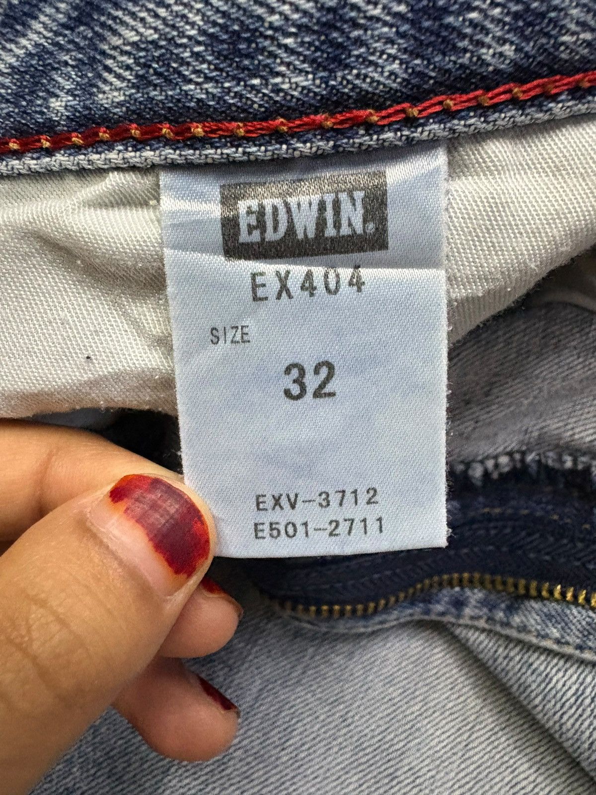 Edwin Exclusive Vintage Edwin Faded Distressed Loose Baggy Jeans Size US 32 / EU 48 - 10 Thumbnail