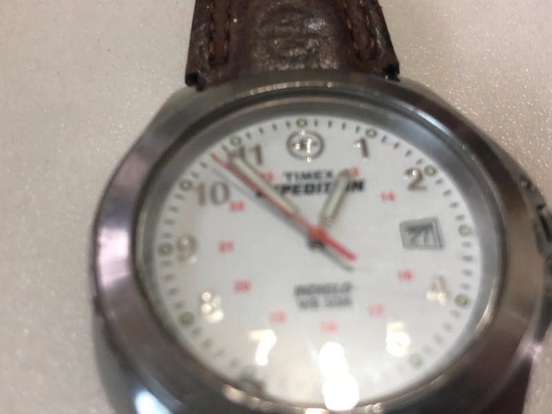 Timex Timex white dial brown leather strap Size ONE SIZE - 1 Thumbnail