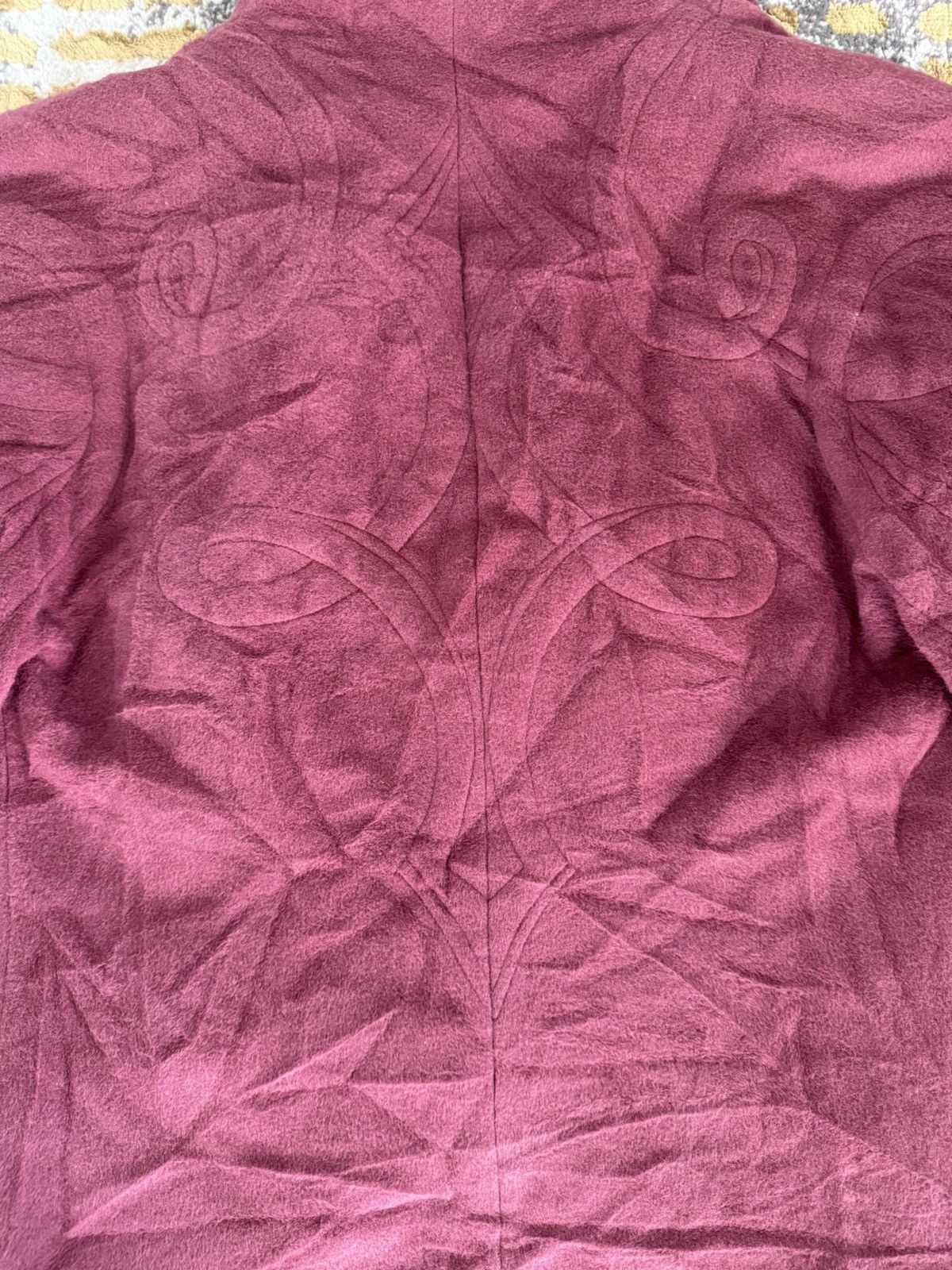 Krizia KRIZIA ALPACA JACKET BUTTON LESS DESIGN MAROON RARE Size S / US 4 / IT 40 - 8 Thumbnail