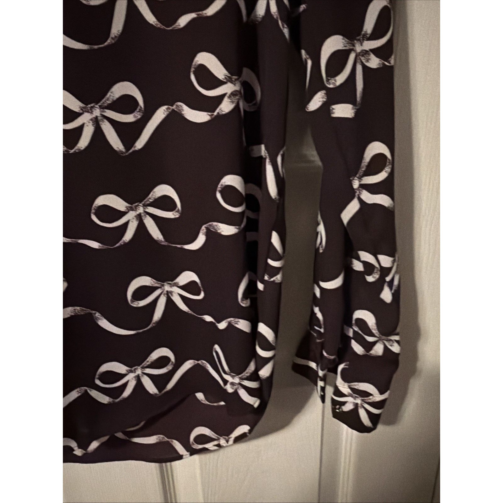 Banana Republic Banana Republic Women's Long Sleeve Blouse Maroon XS Size XS / US 0-2 / IT 36-38 - 7 Thumbnail