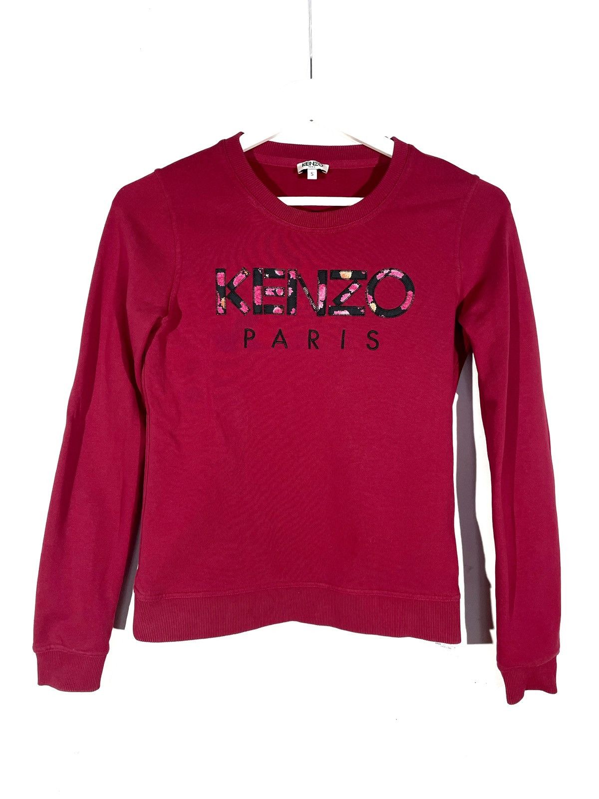 Kenzo Kenzo Paris Women Red Sweatshirt Big Logo Flower Print S Size S / US 4 / IT 40 - 1 Thumbnail