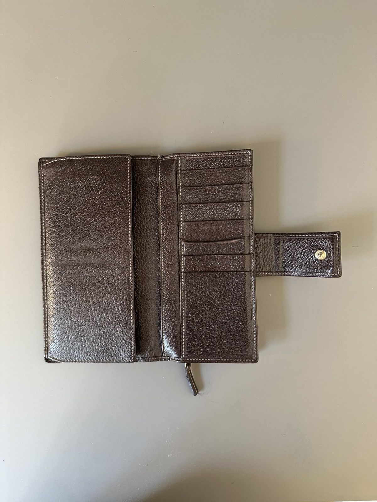 Gucci Gucci GG Canvas & Leather Wallet – Brown Monogram Size ONE SIZE - 4 Thumbnail