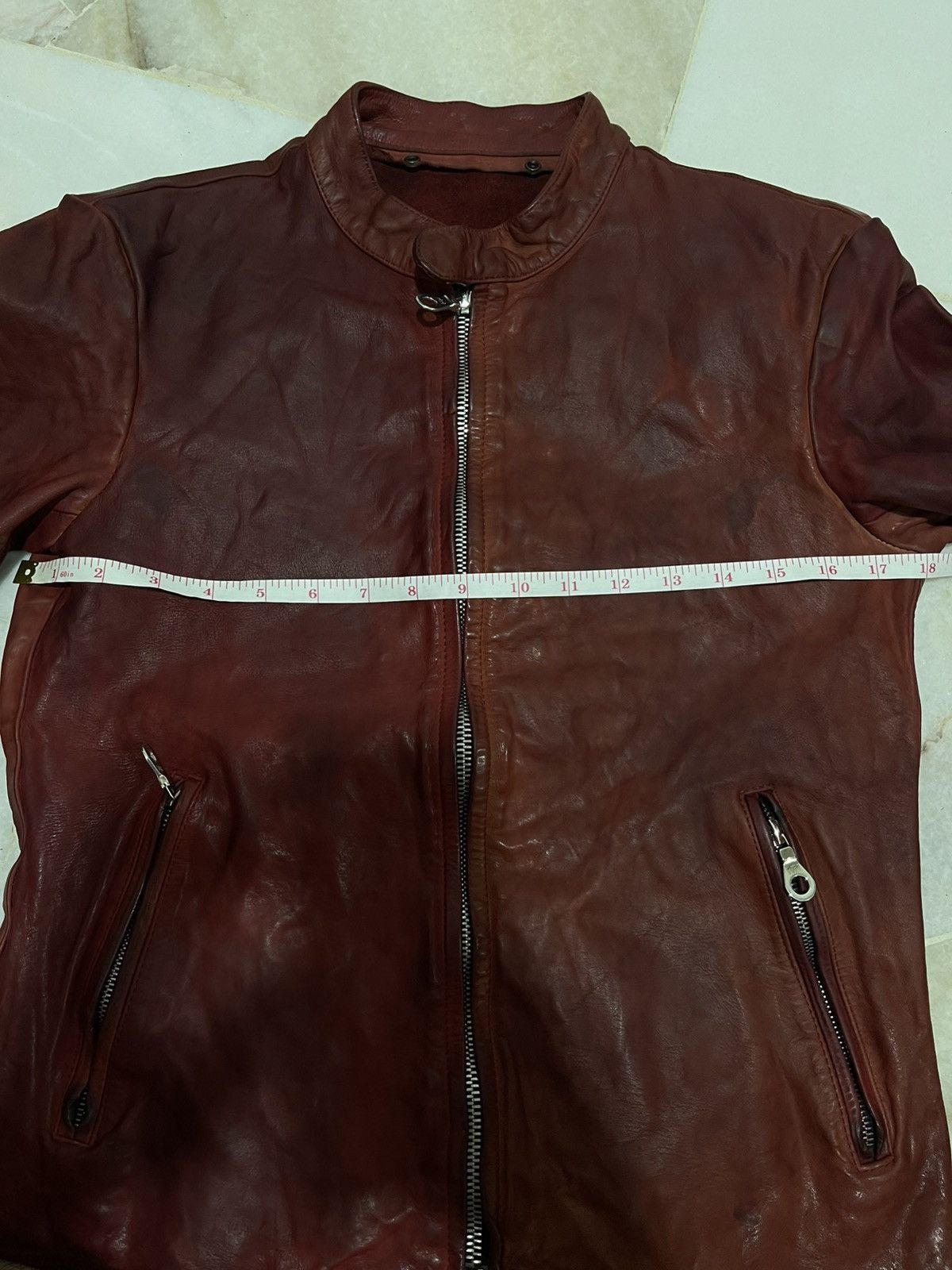 Isamu Katayama Backlash Isamu Katayama Backlash Red Leather Biker Jacket Size US XS / EU 42 / 0 - 21 Thumbnail