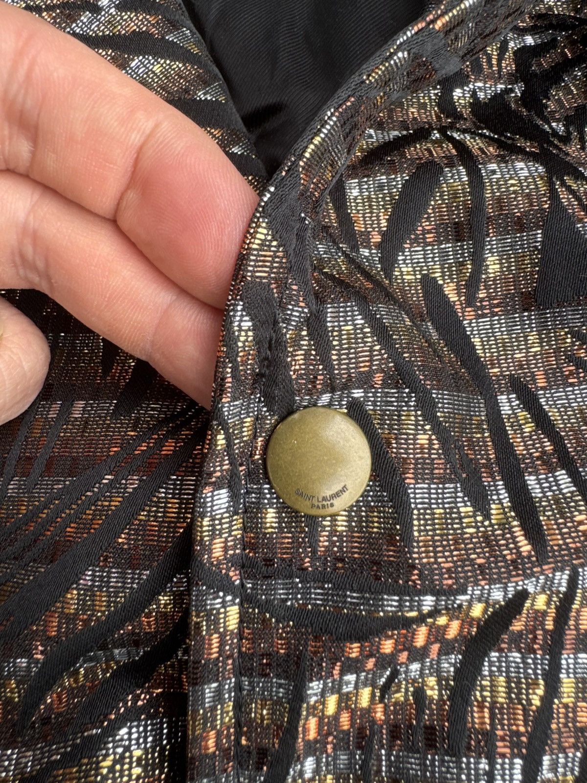 Saint Laurent Paris Saint Laurent Paris Hedi Slimane Teddy Gold Jacket Size US M / EU 48-50 / 2 - 3 Thumbnail