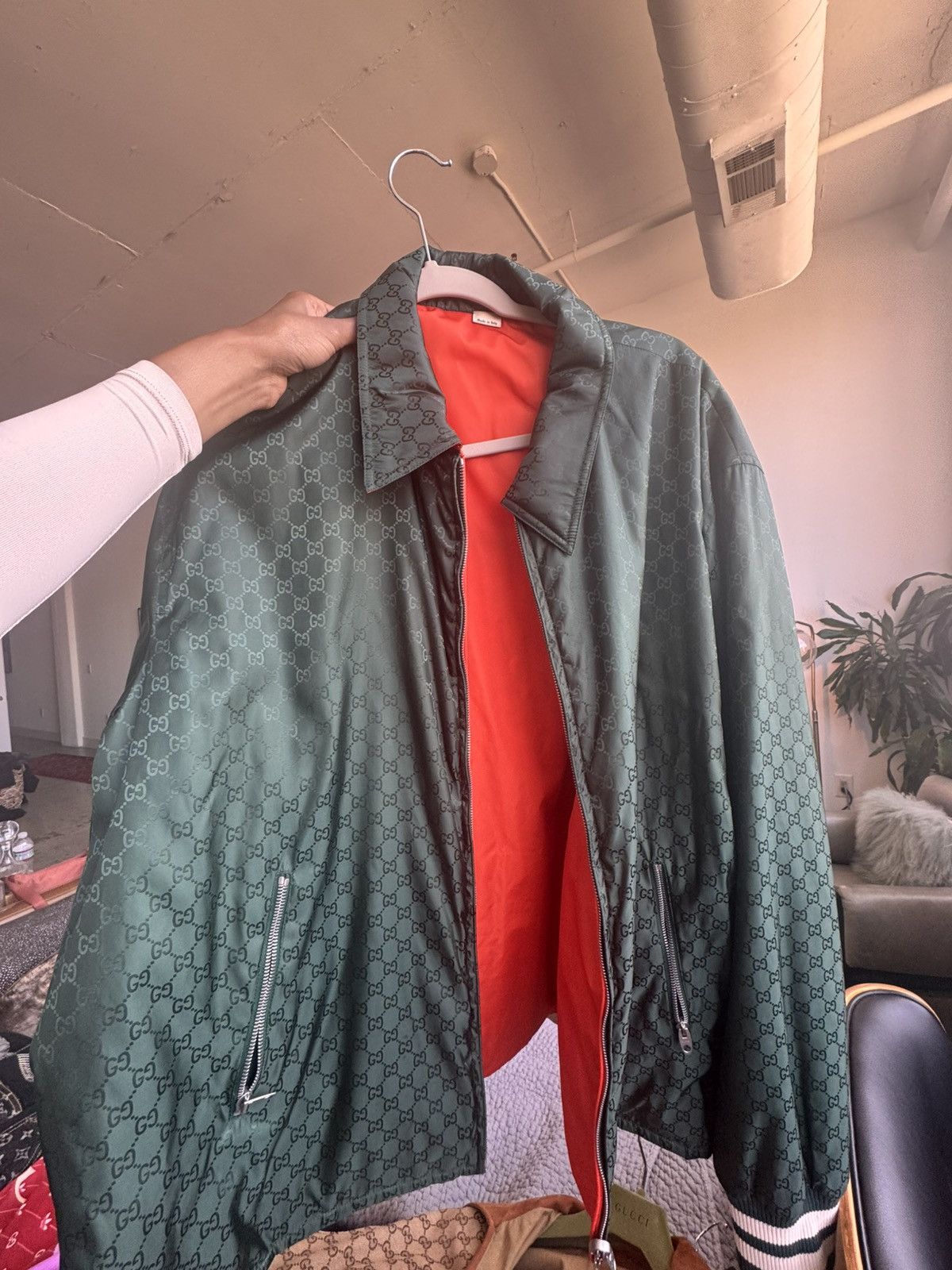 Gucci Men’s Reversible Gucci Bomber Jacket Size US XXL / EU 58 / 5 - 1 Thumbnail