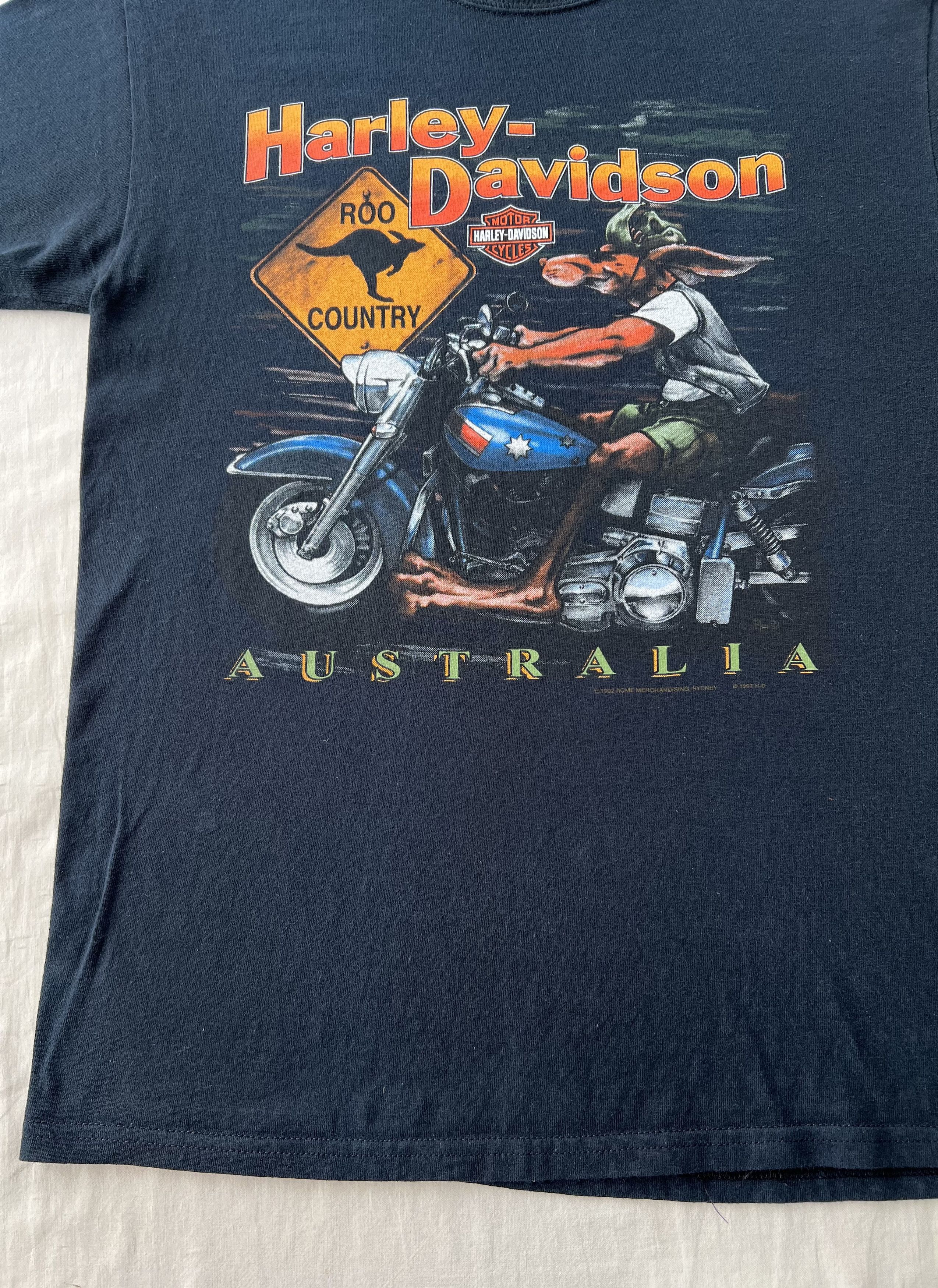 Harley Davidson Vintage 2000s Harley Davidson Australia Kangaroo T-shirt Size US M / EU 48-50 / 2 - 9 Thumbnail