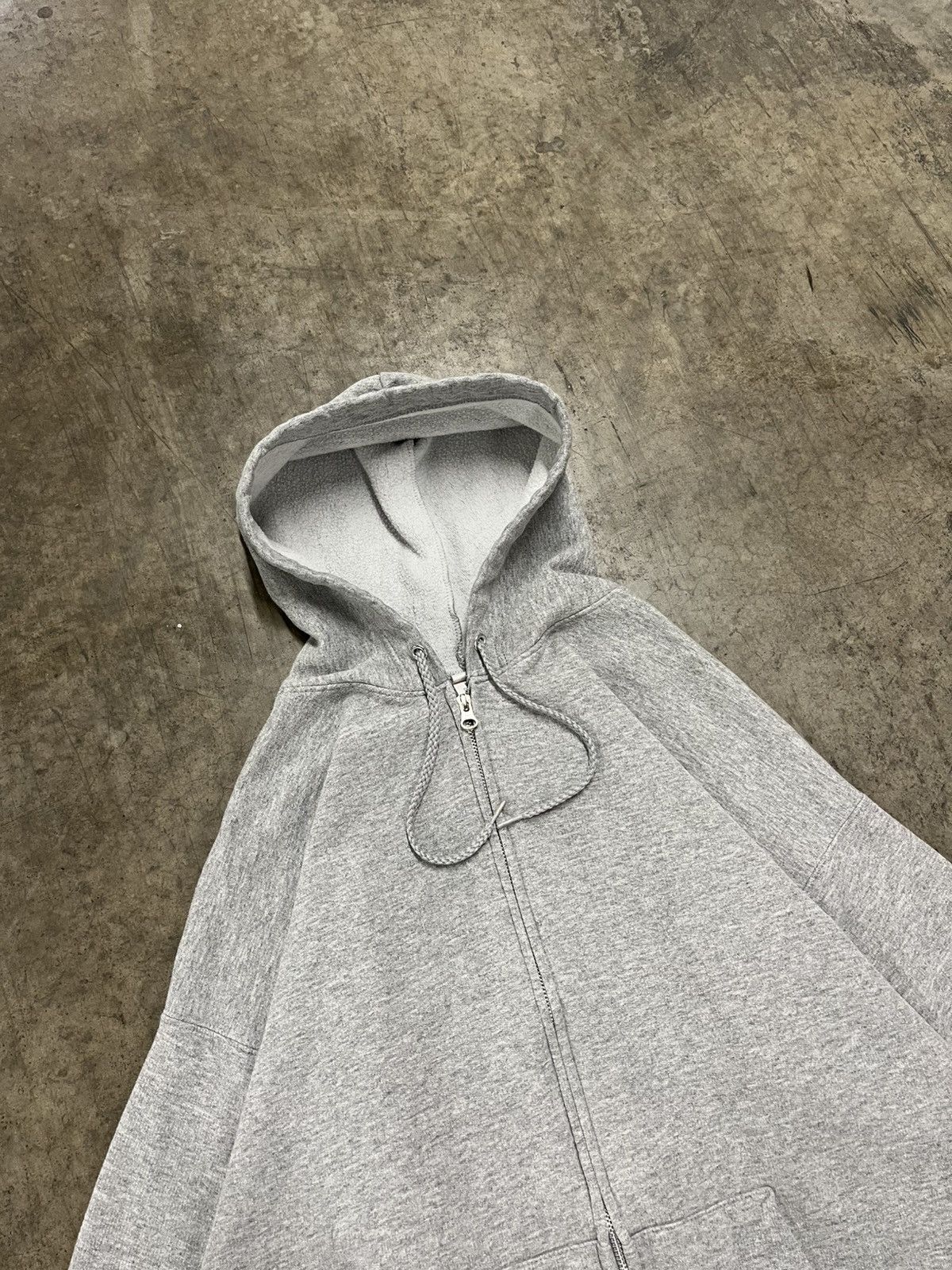Russell Athletic × Vintage Gray blank zip up boxy fit hoodie skater streetwear hype Size US XL / EU 56 / 4 - 6 Thumbnail