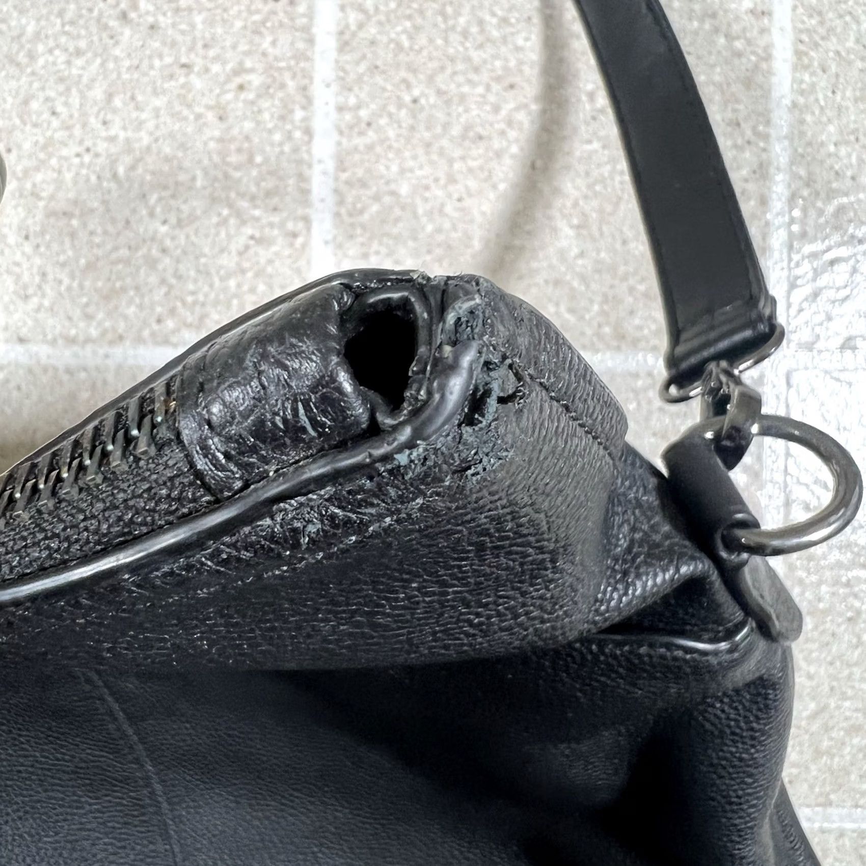 Coach Coach Metropolitan Tote Crossbody Black Leather Utility Tote with Crossbody Strap Men Pebbled Leather 24840 Size ONE SIZE - 5 Thumbnail