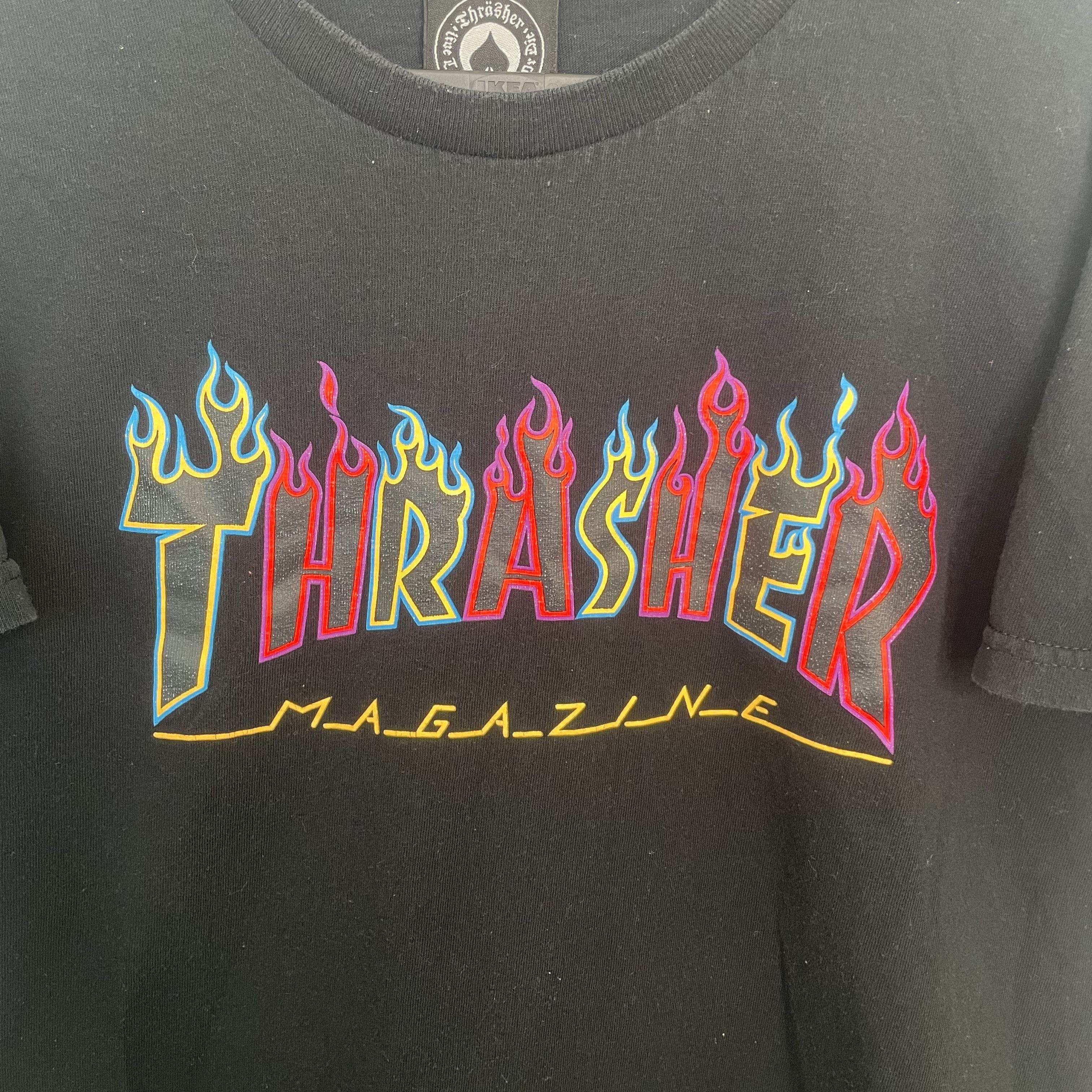Thrasher Thrasher Neon Double Flames T Shirt Black L Size US L / EU 52-54 / 3 - 2 Thumbnail
