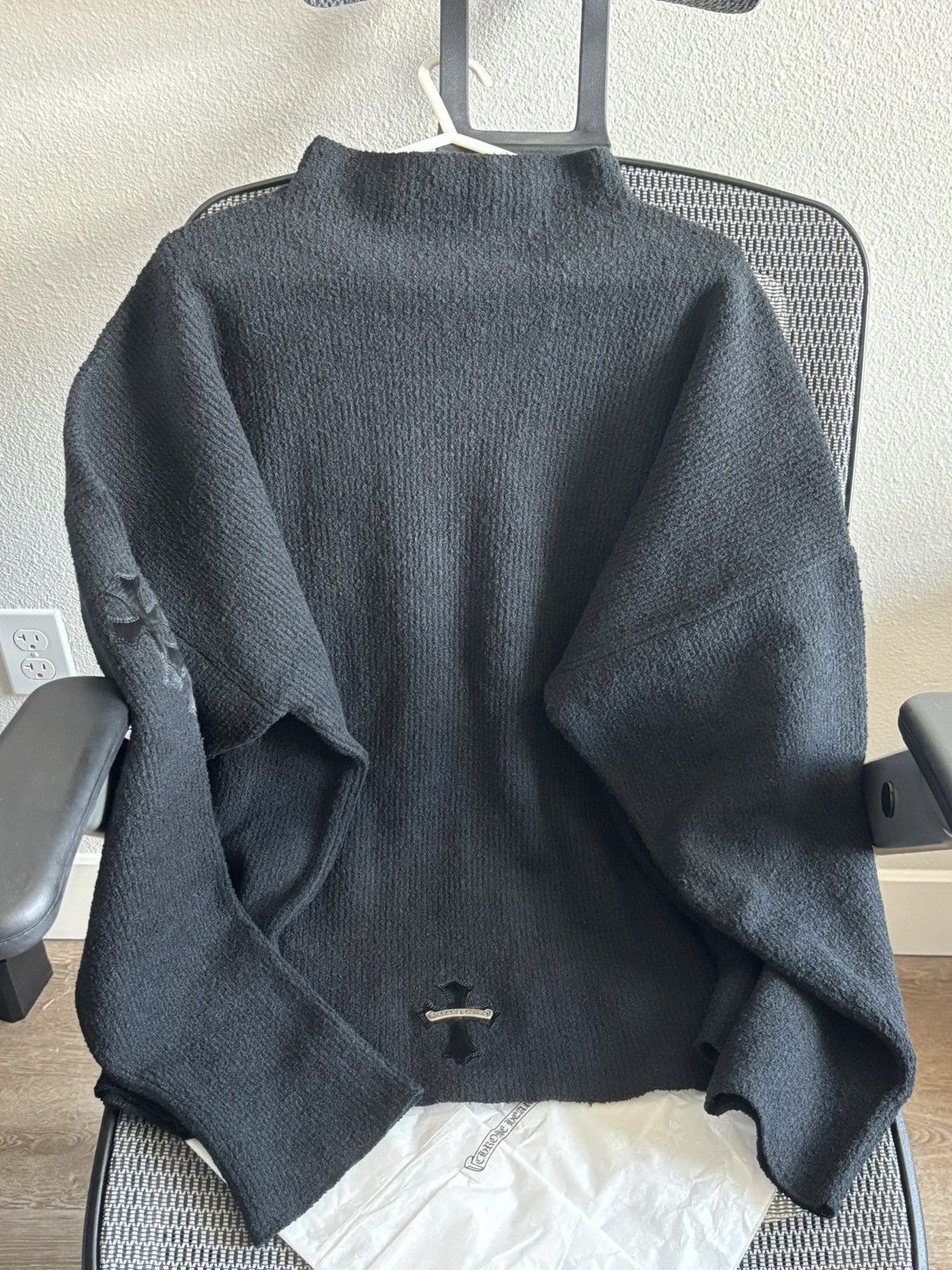 Chrome Hearts Chrome hearts pony hair patch sweater Size US L / EU 52-54 / 3 - 1 Thumbnail