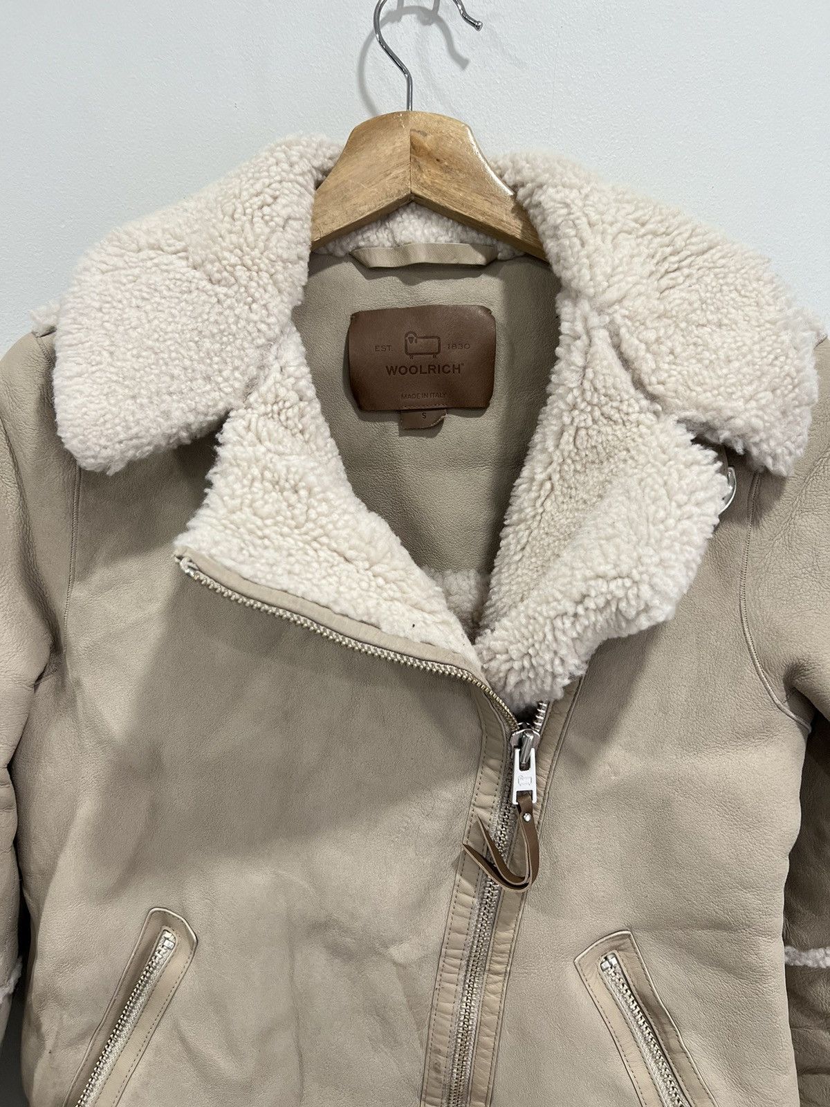 Japanese Brand Womens Woolrich Shearling Coat Jacket S Size S / US 4 / IT 40 - 3 Thumbnail