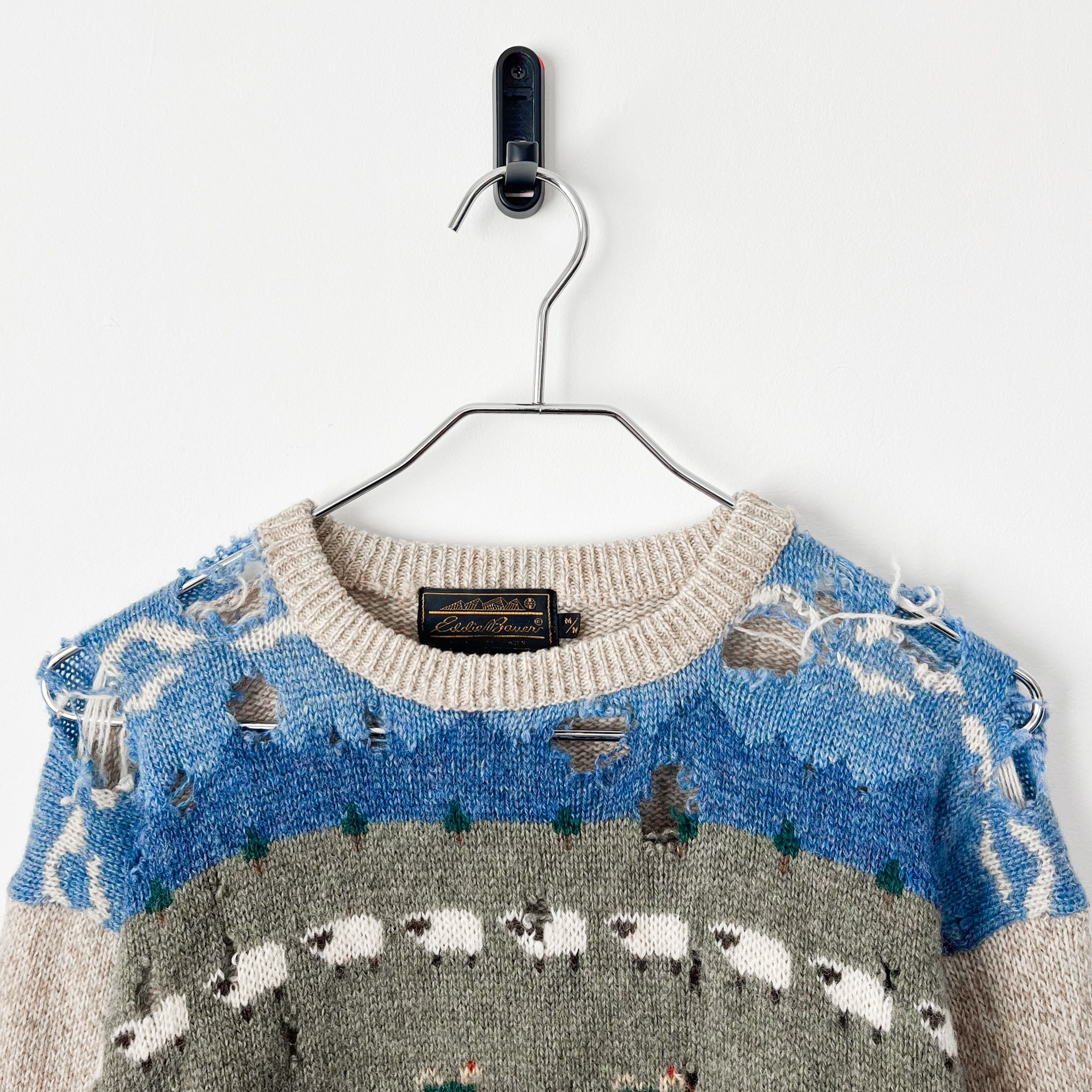 Eddie Bauer VTG Y2K Eddie Bauer Super Soft Knitted Distressed Sweater Size US S / EU 44-46 / 1 - 4 Thumbnail