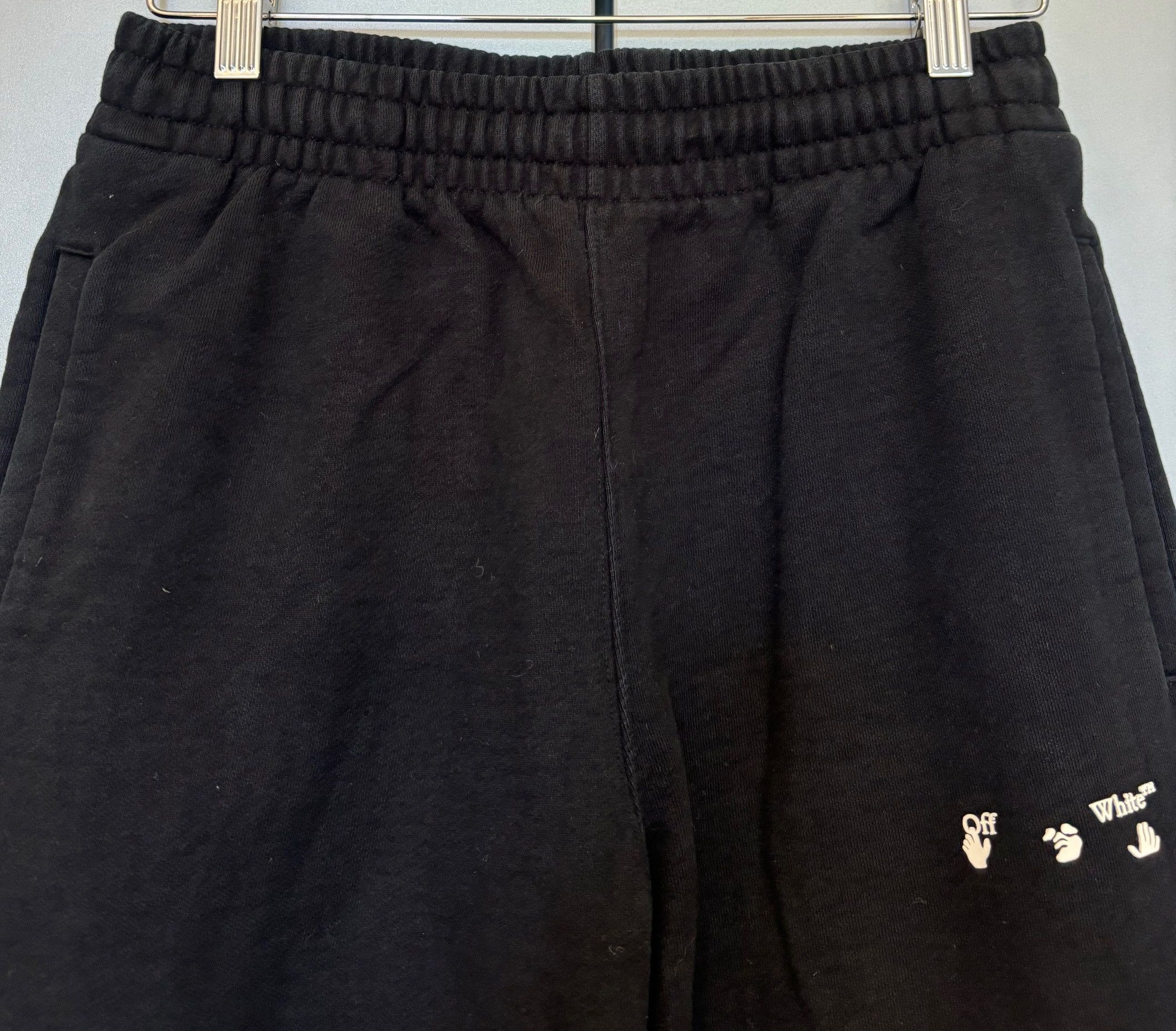 Off-White Cuffed Sweat Pants Black Size M Size US 32 / EU 48 - 4 Thumbnail