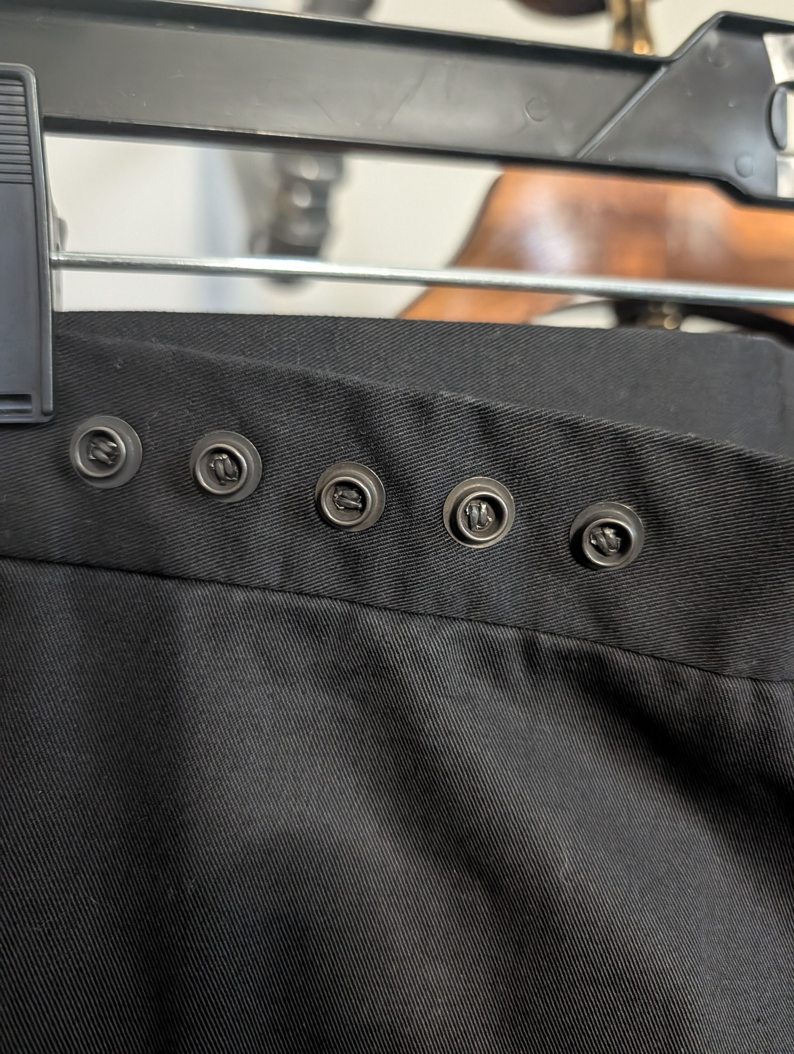 Dior AW2003 Hedi Rivet Detail NWT Black Cotton Pants 50 Size US 34 / EU 50 - 3 Thumbnail