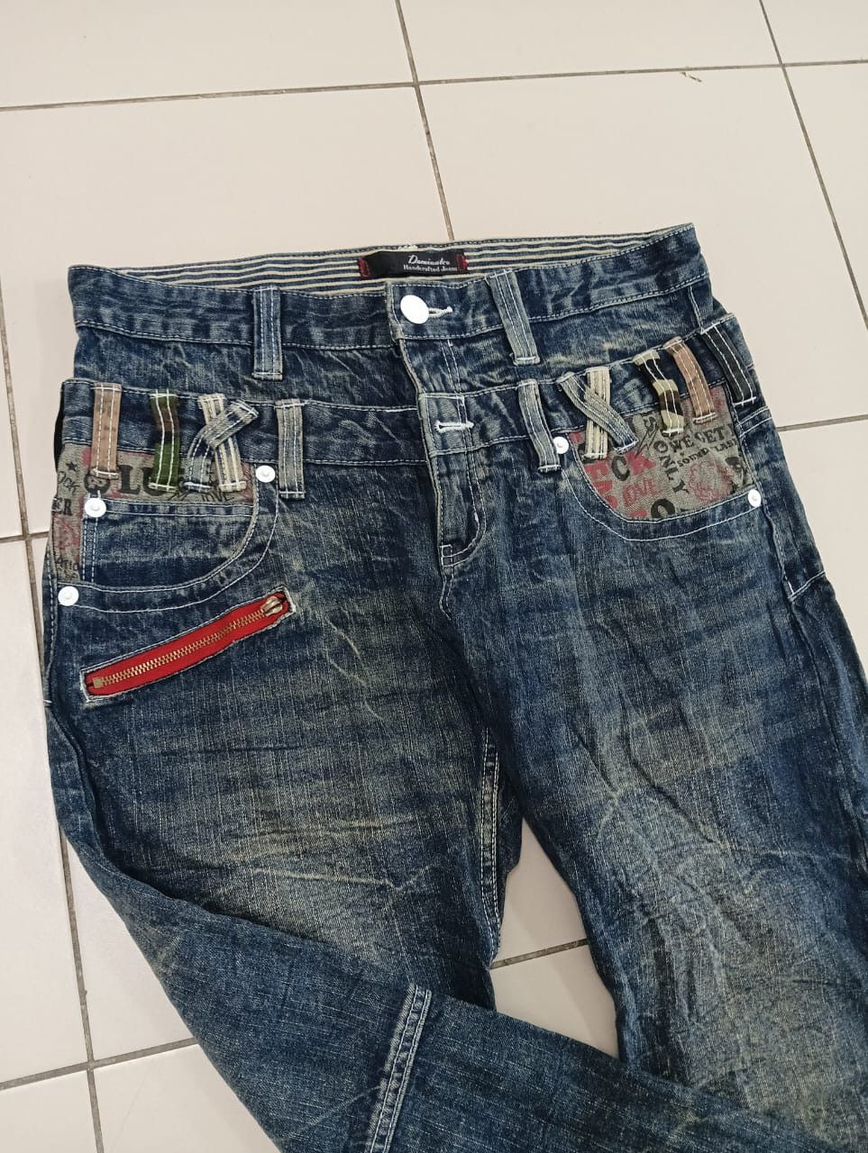 If Six Was Nine × Japanese Brand Flared ❗🔥 Dominate Handcrafted Jeans Double Waist Size US 34 / EU 50 - 6 Thumbnail