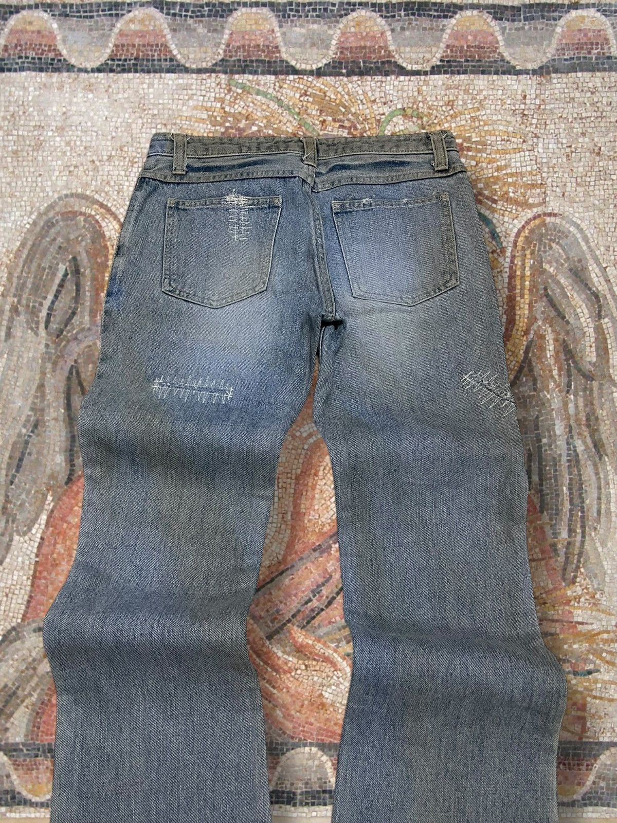 Tornado Mart Vintage 1990s Japan Designer Real Blue Interplanet Flared Size US 28 / EU 44 - 12 Thumbnail