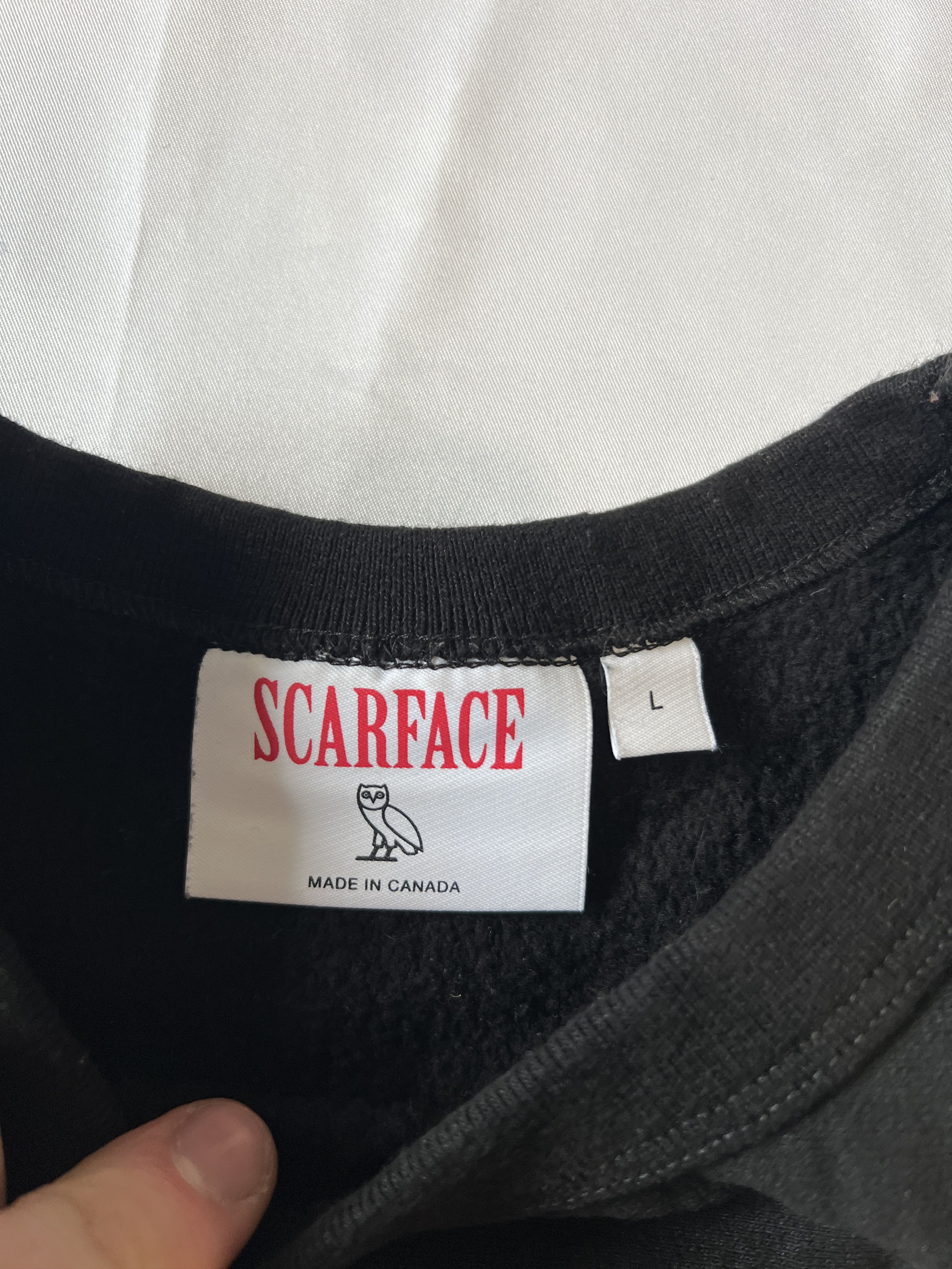 Drake OVO X SCARFACE BLACK CREWNECK Size US L / EU 52-54 / 3 - 6 Thumbnail