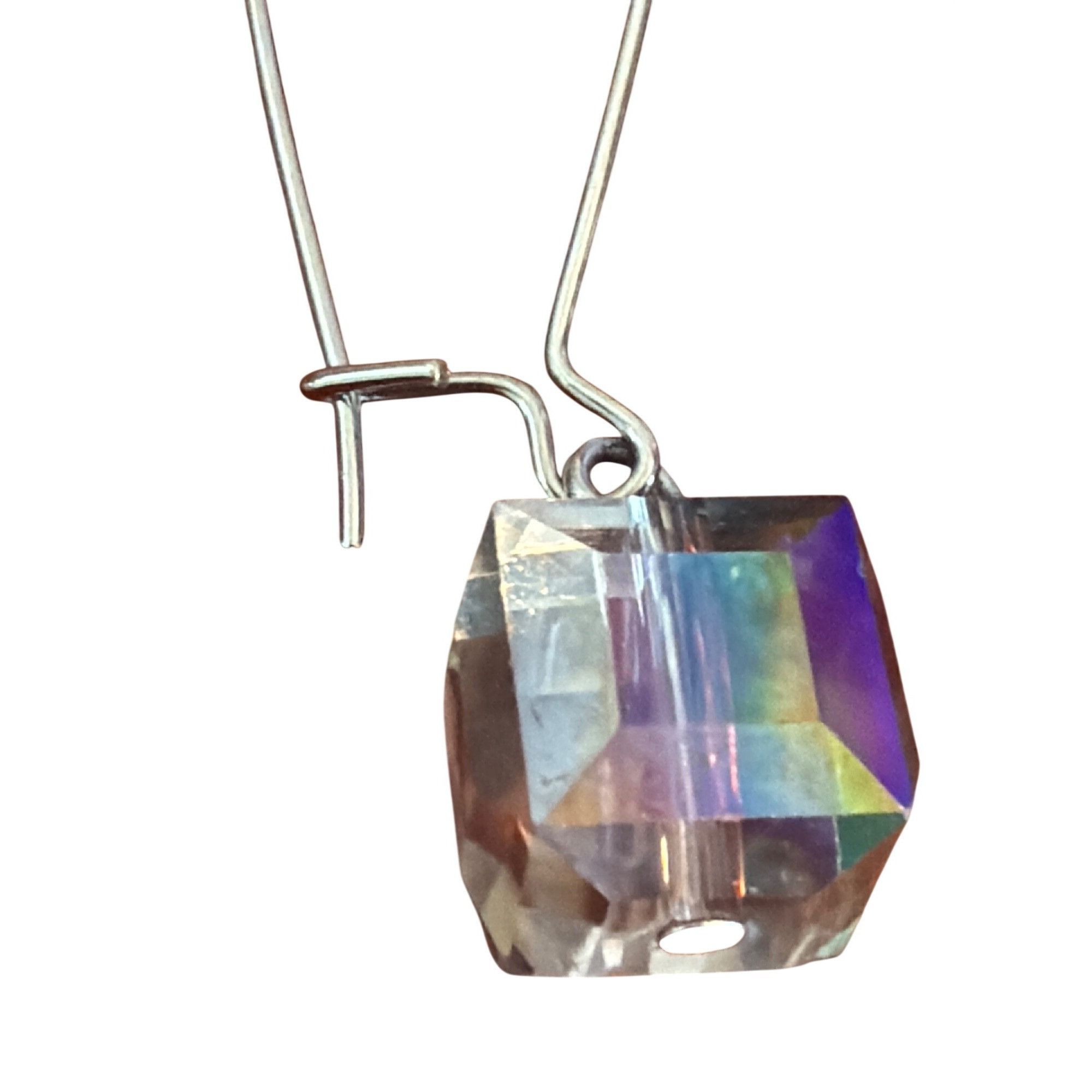 Swarovski Silver Tone Hook Earrings Swarovski Crystal Aurora Borealis Size ONE SIZE - 2 Thumbnail
