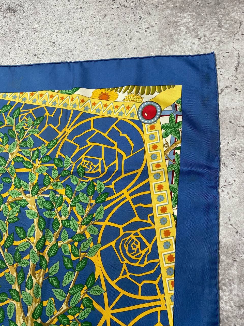 Hermes Vintage Hermes 90’s Axis Mundi Central Scarf Silk Ladies Size ONE SIZE - 4 Thumbnail