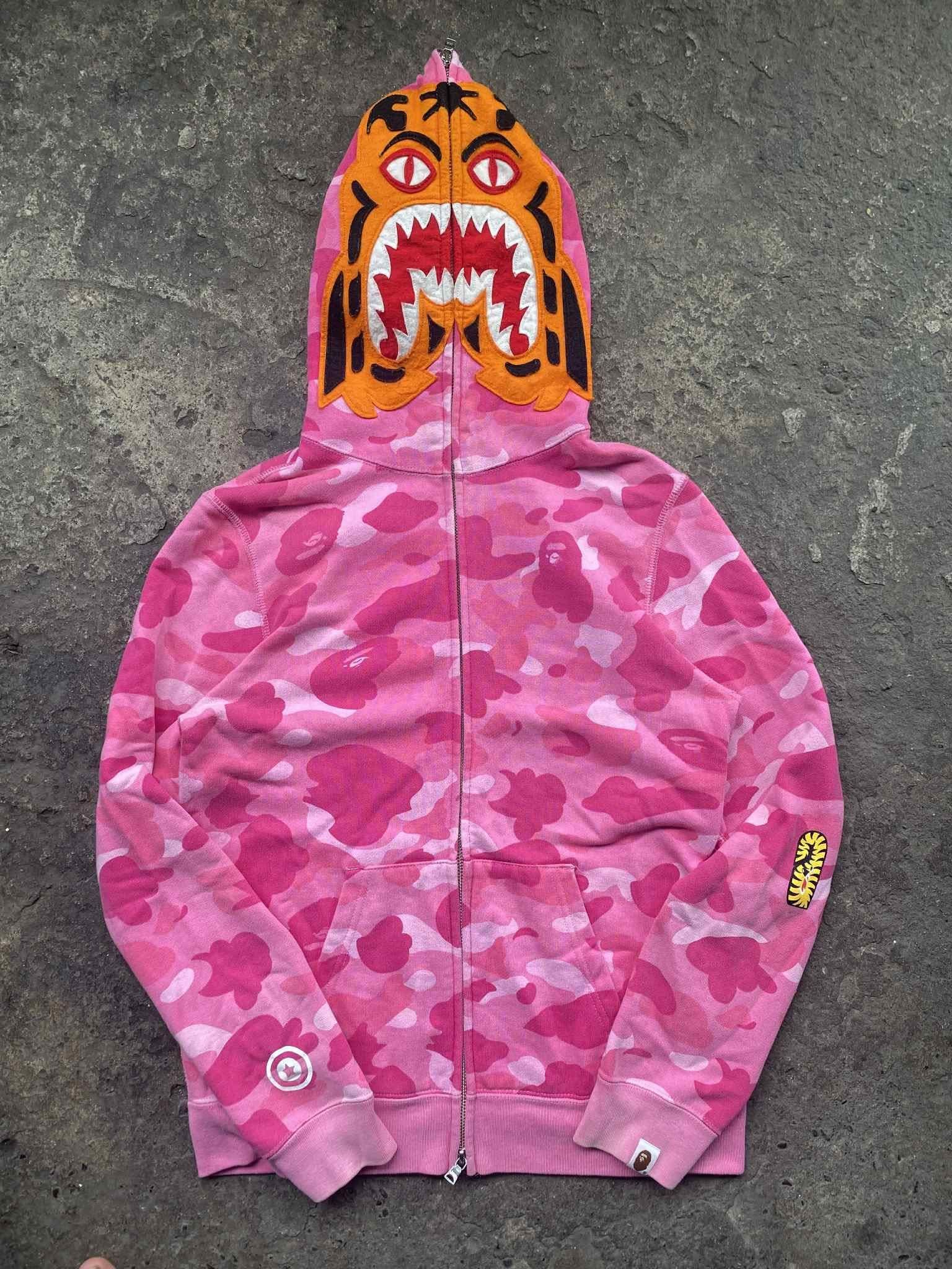 Bape Bape tiger full zip pink Size US S / EU 44-46 / 1 - 1 Thumbnail