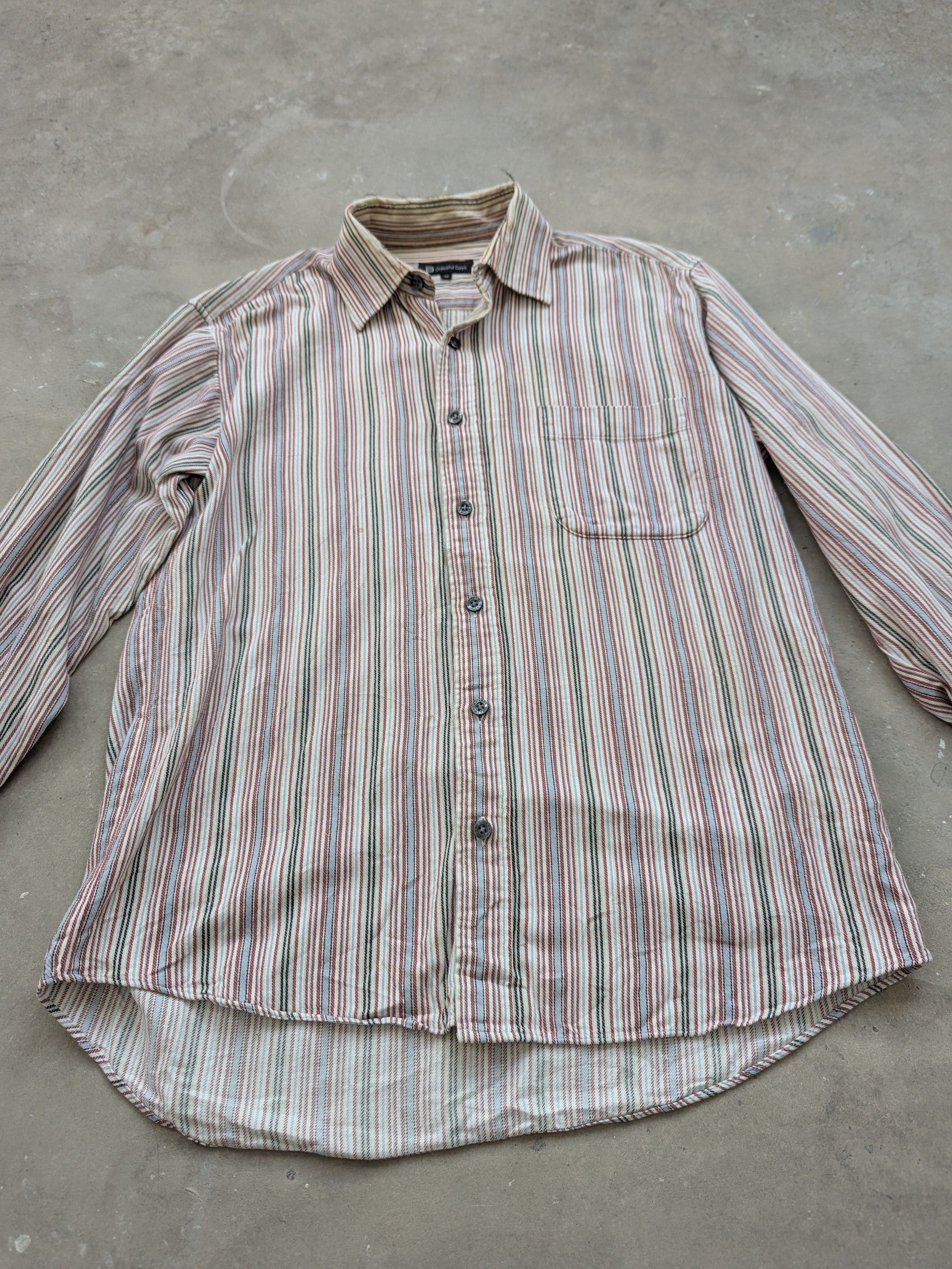 Japanese Brand × Vintage Vintage Graceful Days Shirt Button Up Striped Size US M / EU 48-50 / 2 - 7 Thumbnail