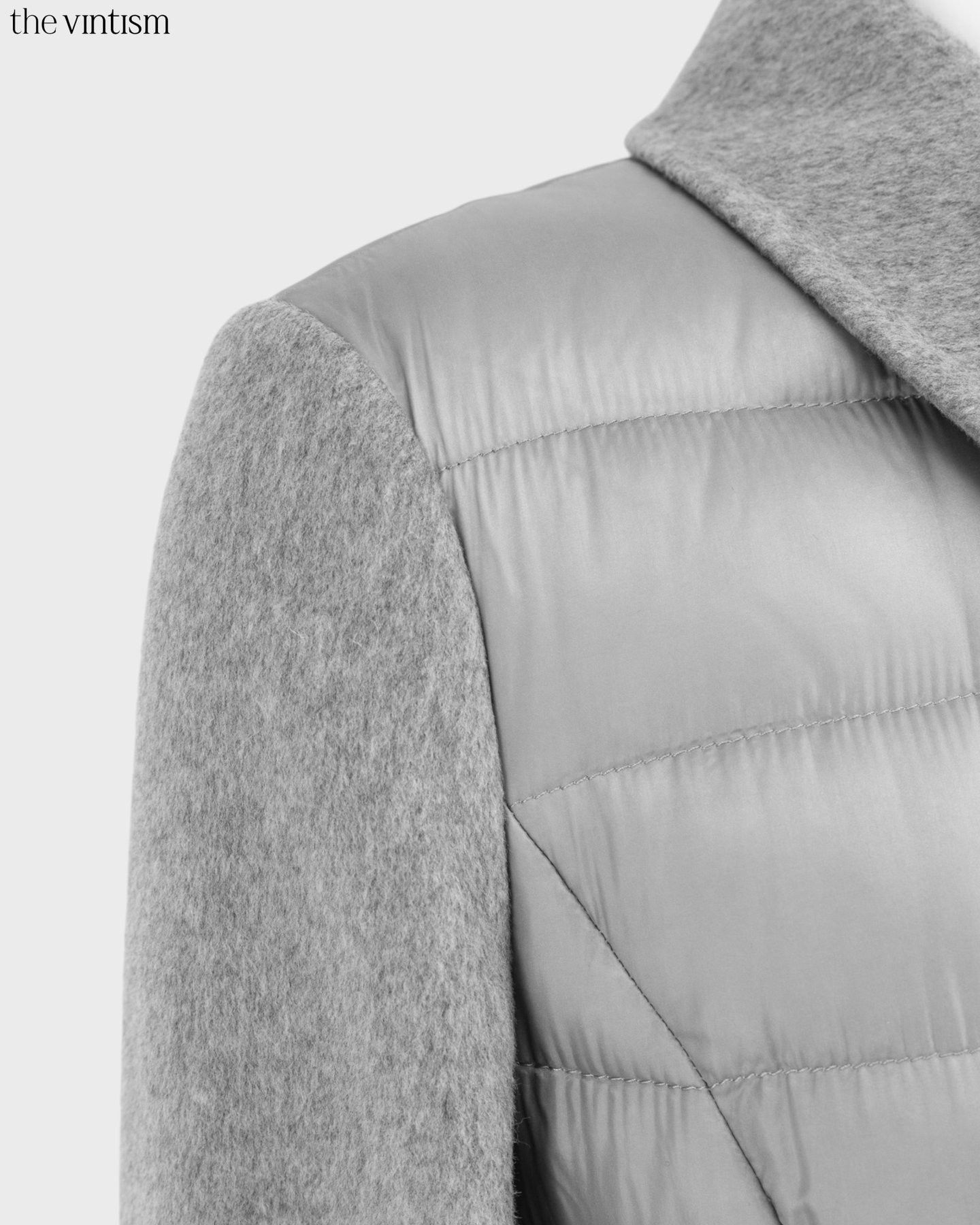 Escada Escada Grey Modular Down Technical Nylon & Wool Coat DE 38 M Size M / US 6-8 / IT 42-44 - 7 Thumbnail