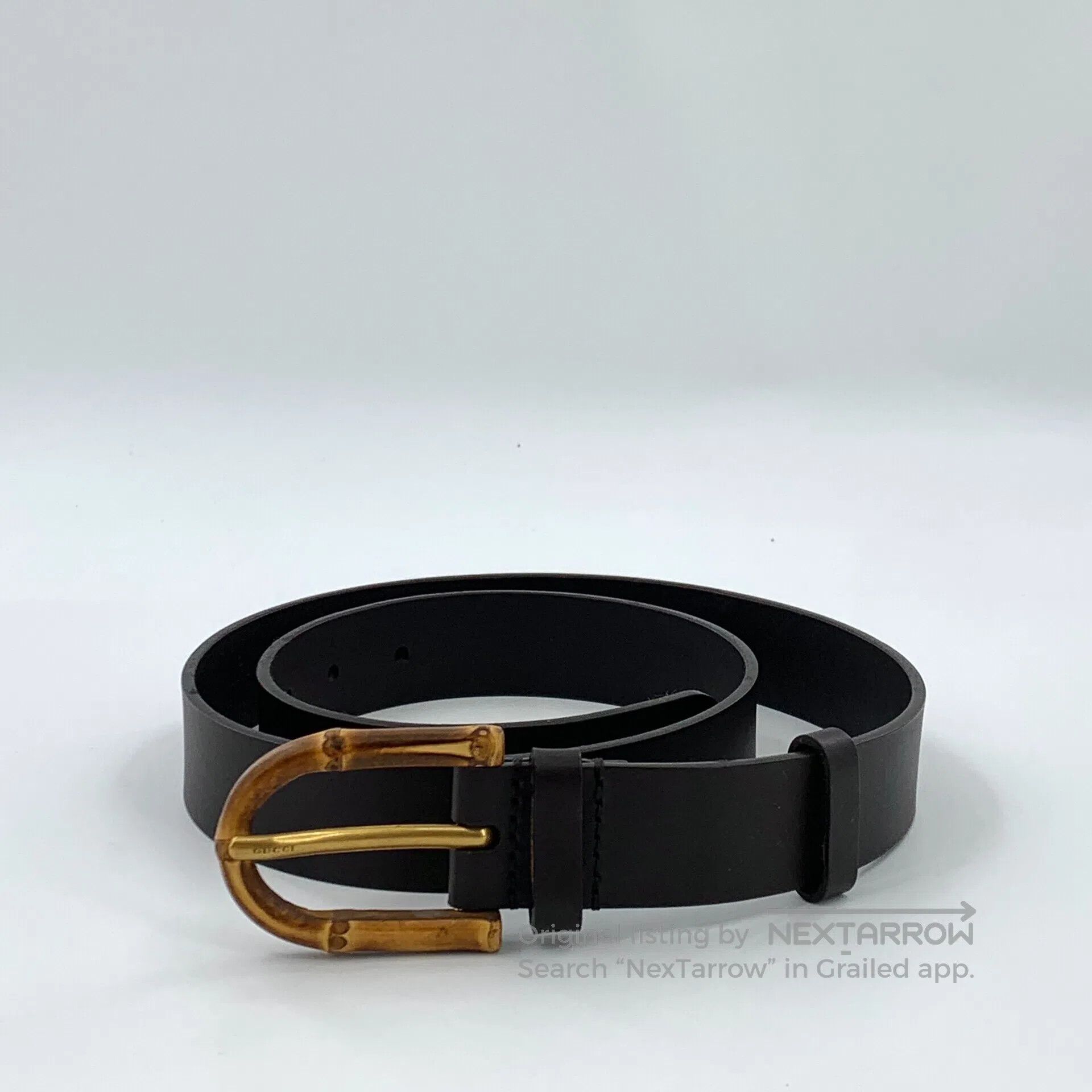 Gucci Guicci Dark Brown Knuckle Smooth Buckle Belt| Size ONE SIZE - 2 Thumbnail