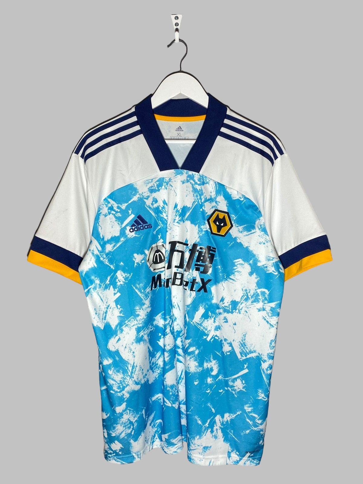 Adidas 🔥 ADIDAS WOLVES JERSEY BLUE SPLATTER FUTURE RAVE XL Size US XL / EU 56 / 4 - 1 Thumbnail