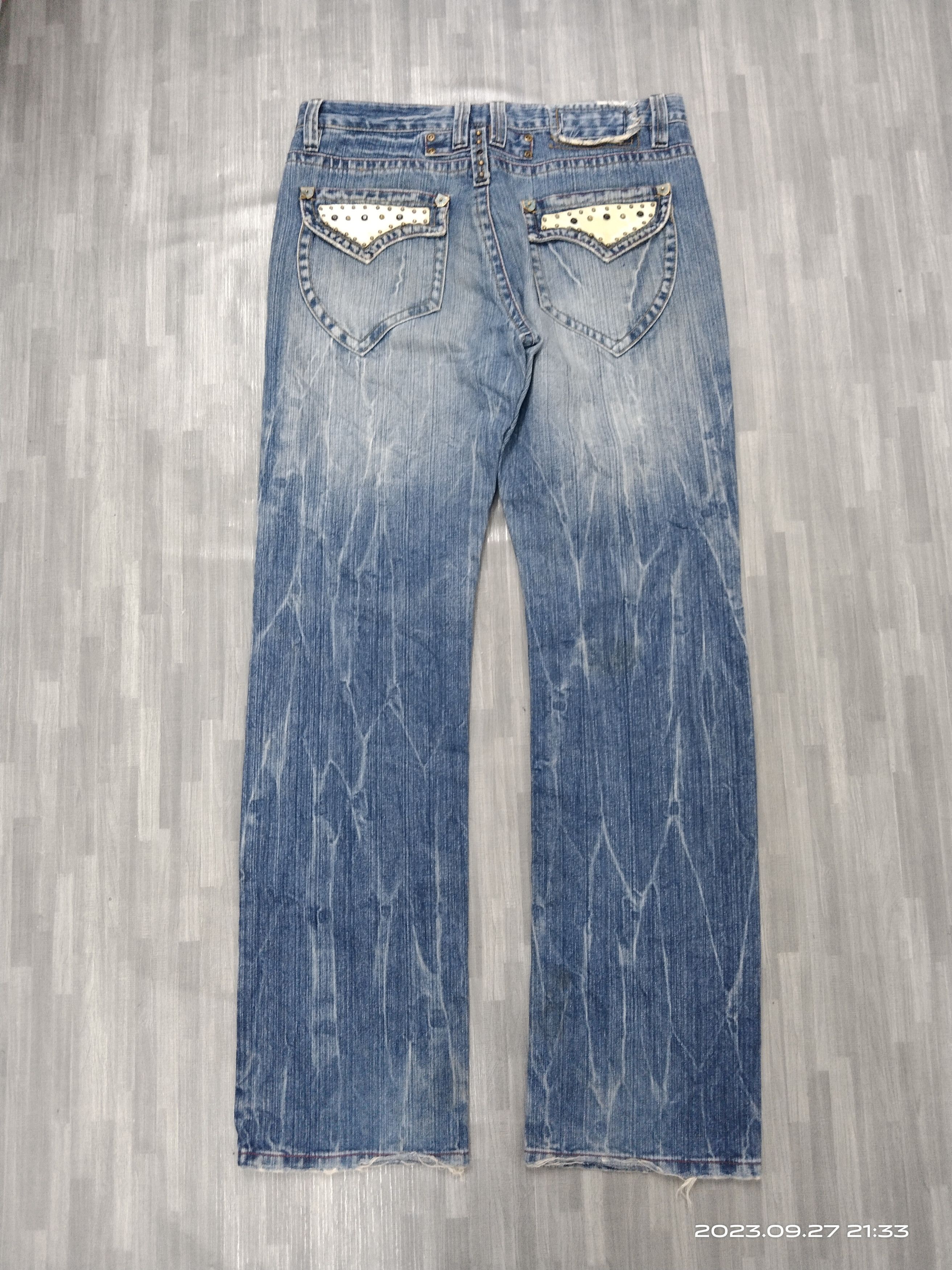 Japanese Brand DiSTRESSED WASHED BLUE LIMITED EDITION RAW B.S Size US 31 - 3 Thumbnail