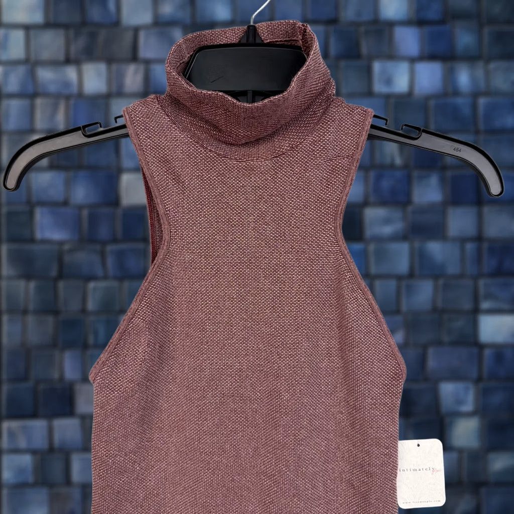 Free People Free People Tank Top Womens M-L Red Turtleneck Sleeveless Knit Basic NWT Size M / US 6-8 / IT 42-44 - 1 Thumbnail
