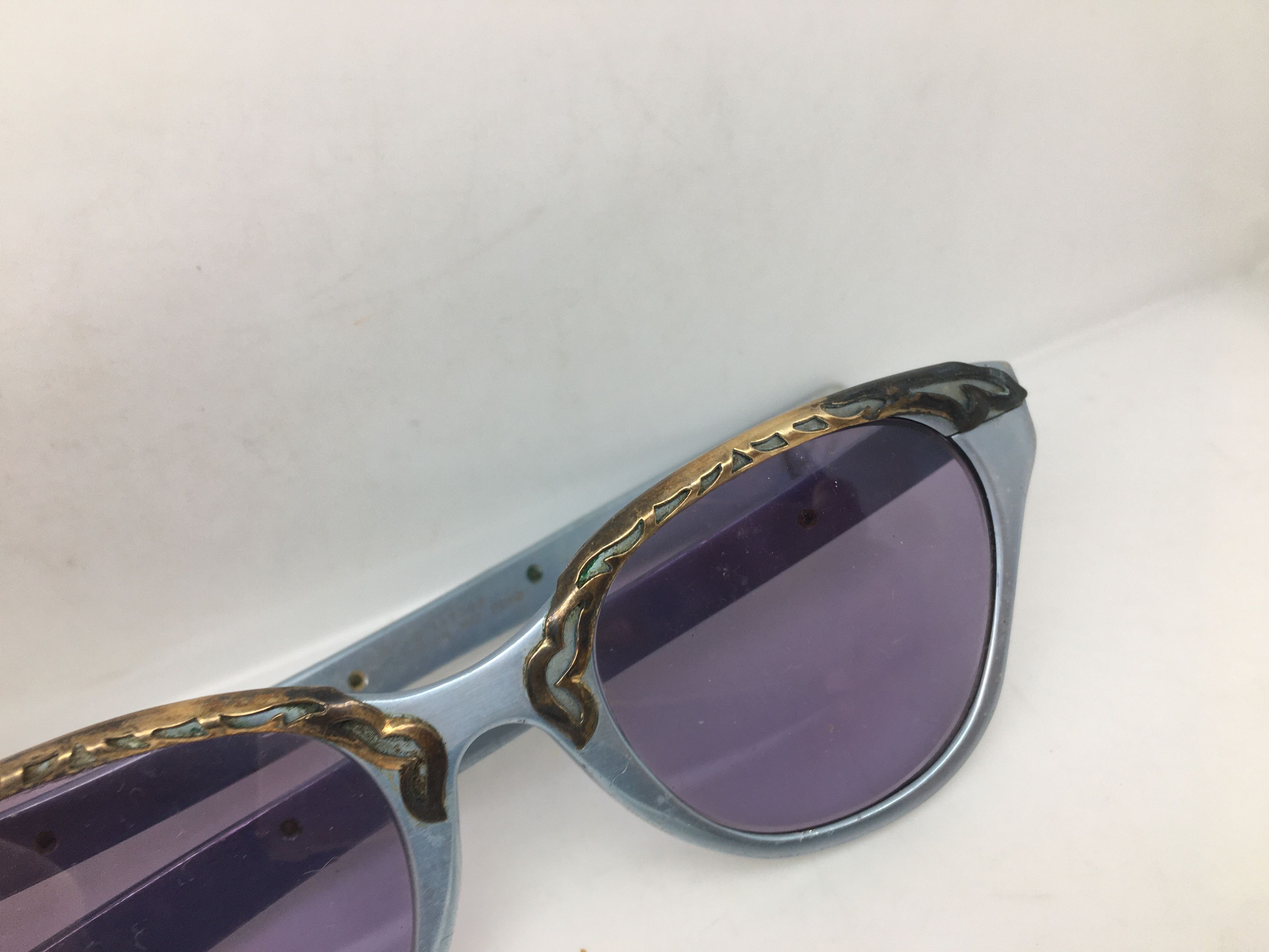 Vintage Vintage 50s TURA Woman Aluminum Brown Cateye Sunglasses Size ONE SIZE - 8 Thumbnail