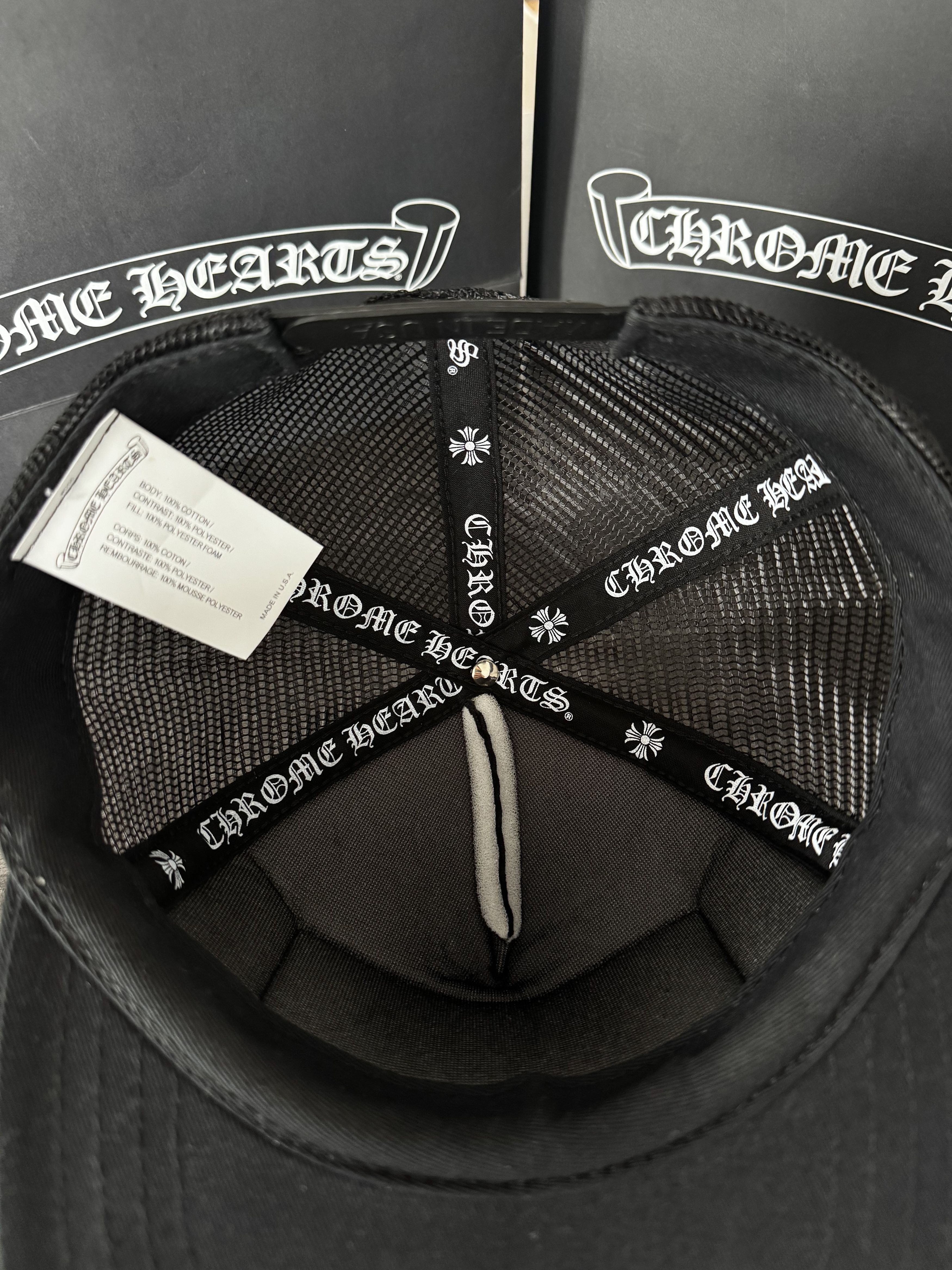 Chrome Hearts CH Hollywood Trucker Hat Black Size ONE SIZE - 7 Thumbnail