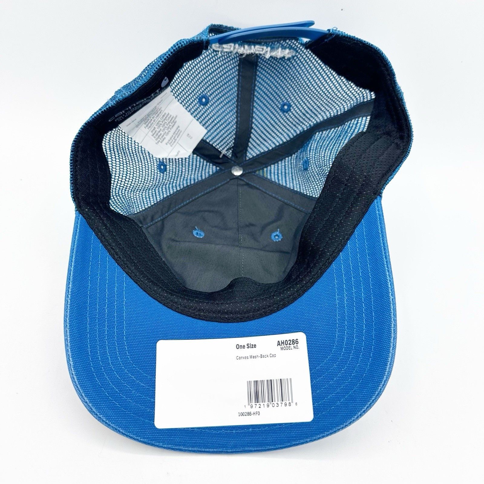 Carhartt New CARHARTT Force Canvas Mesh Back Hat Blue Front Patch Size ONE SIZE - 8 Thumbnail
