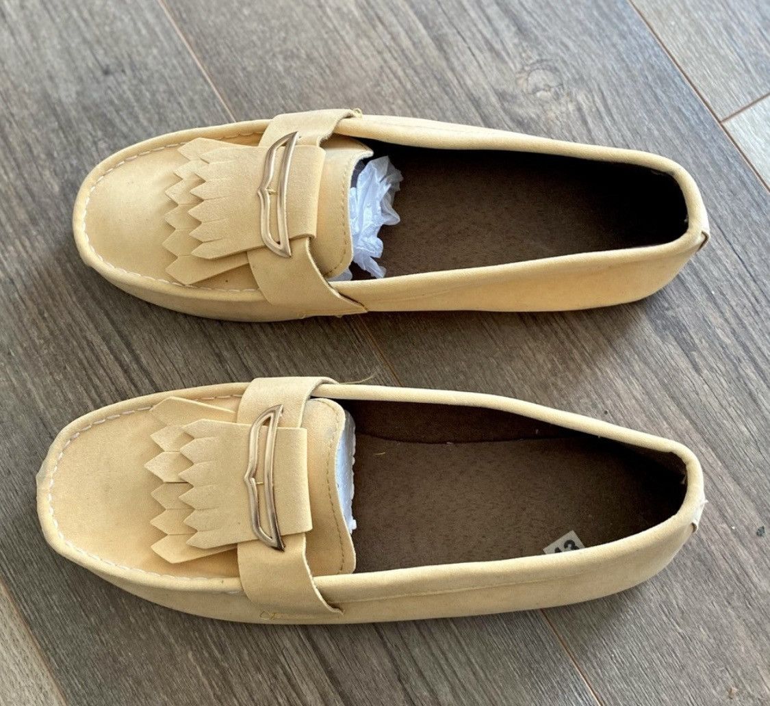 Other YELLOW SUEDE LOAFERS FLATS SLIPON SHOES Size US 11 / IT 41 - 6 Thumbnail