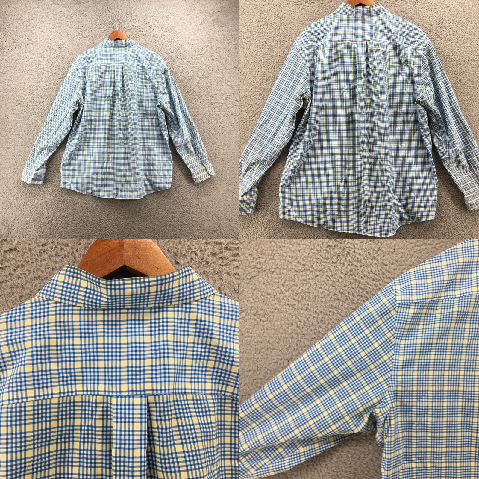Jos. A. Bank Jos A Bank Shirt Mens XXL Blue Multicolor Gingham Button Down Long Sleeve Polo Size US XXL / EU 58 / 5 - 8 Thumbnail