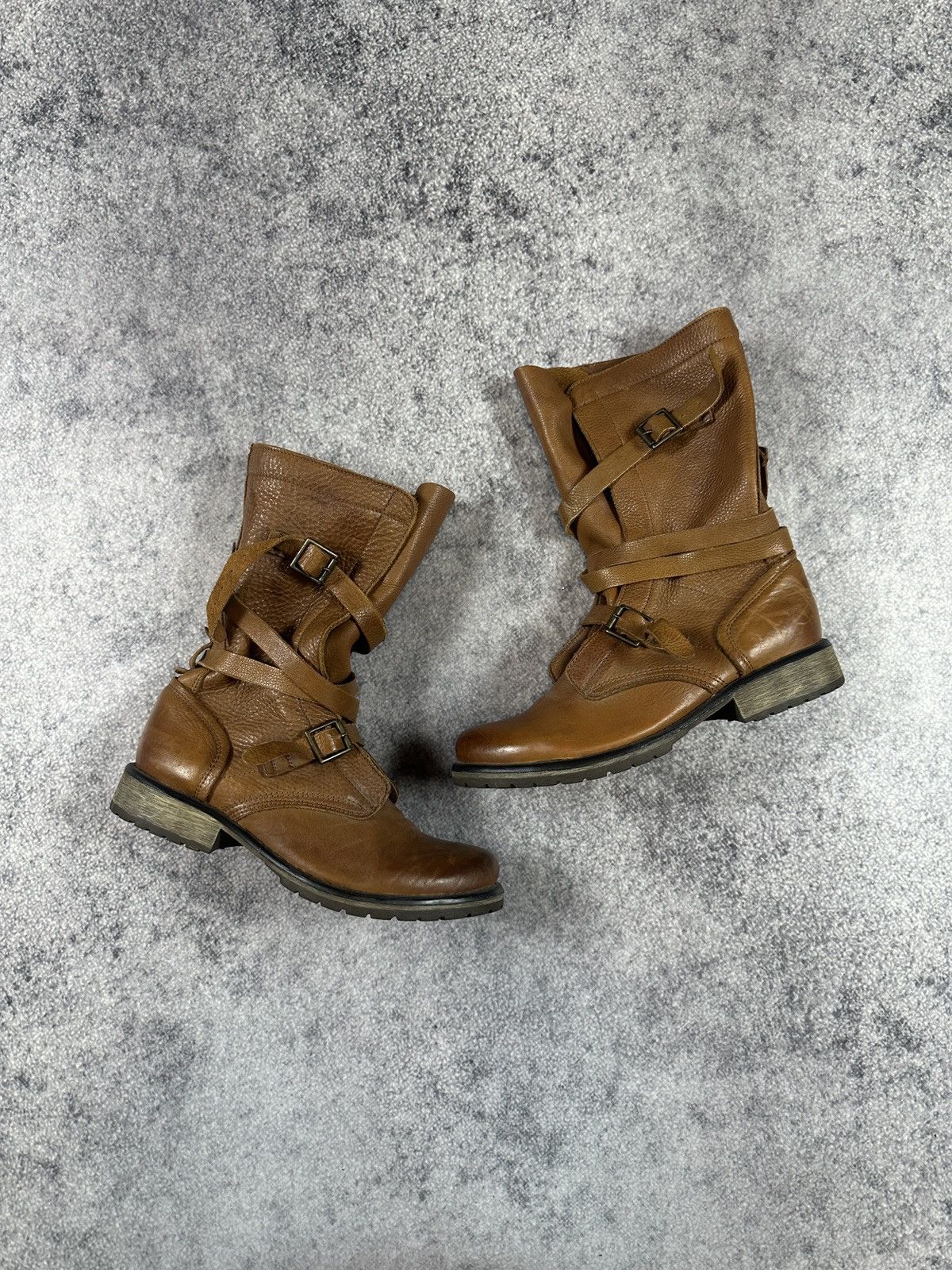 Vintage Y2K Vintage Leather High Boots Streetwear Rare 40 USA 9 Size US 10 / IT 40 - 1 Thumbnail