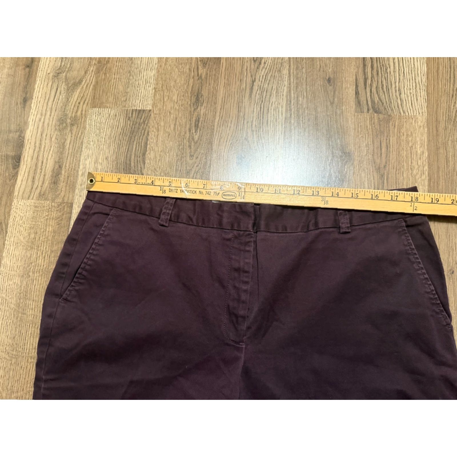 Lands' End Lands' End Jeans Women's Size 16 Purple Brown Dress Pants Bootcut Dark Wash Regular Inseam 31.5 in Size 38" / US 16 / IT 52 - 7 Thumbnail