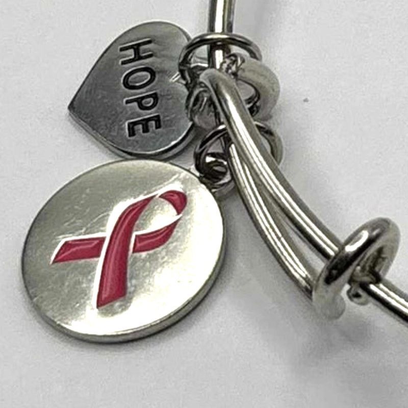 Other Silver & Pink Breast Cancer Bracelet Size ONE SIZE - 3 Thumbnail