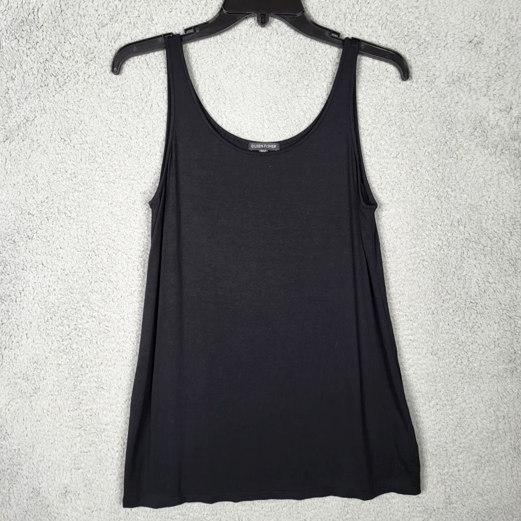 Eileen Fisher Eileen Fisher Tank Womens Black Round Neck Sleeveless Size S/P Regular Col Size S / US 4 / IT 40 - 2 Thumbnail
