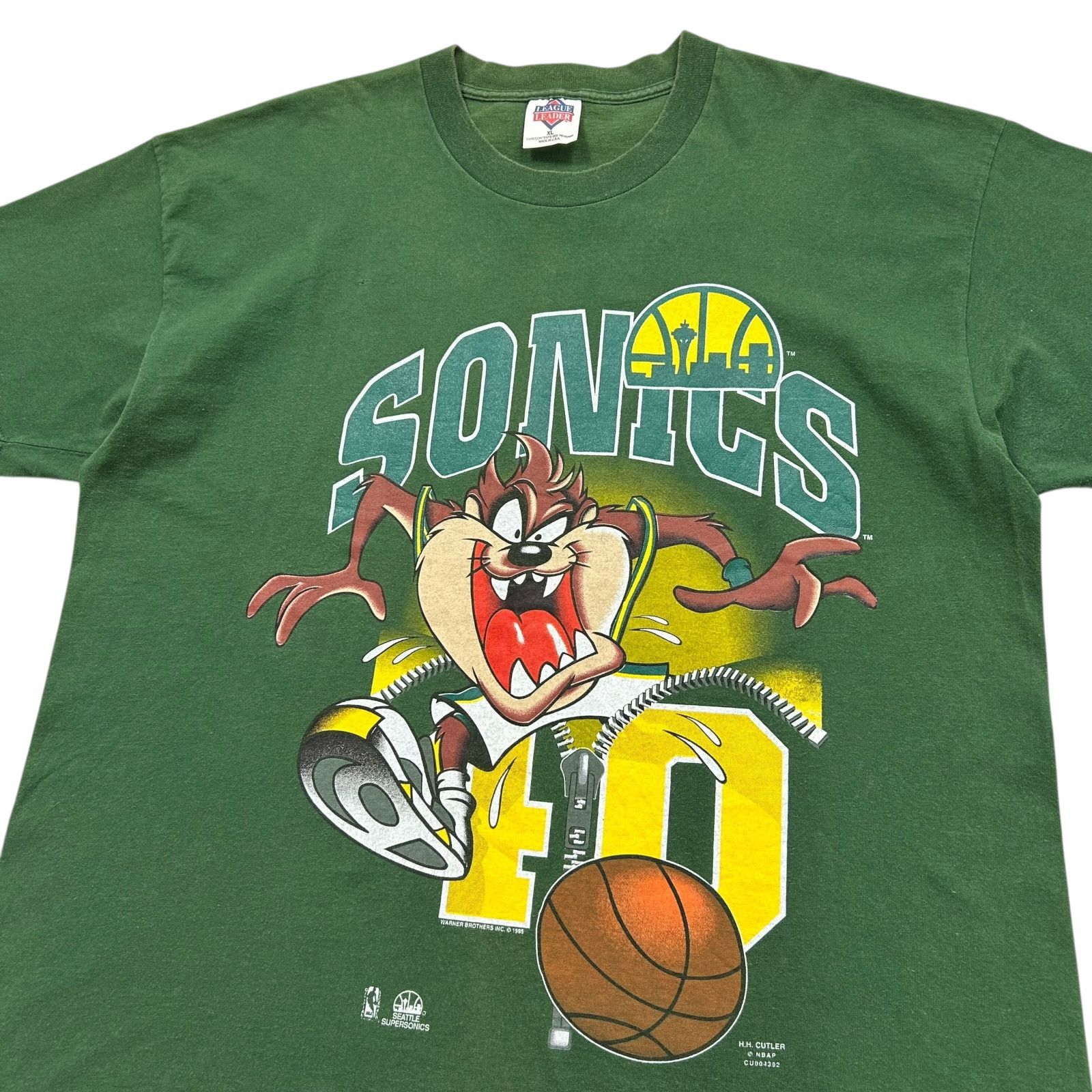 NBA VTG 90s SEATTLE SUPERSONICS KEMP #40 TAZ WARNER BROS 1995 Size US XL / EU 56 / 4 - 3 Thumbnail