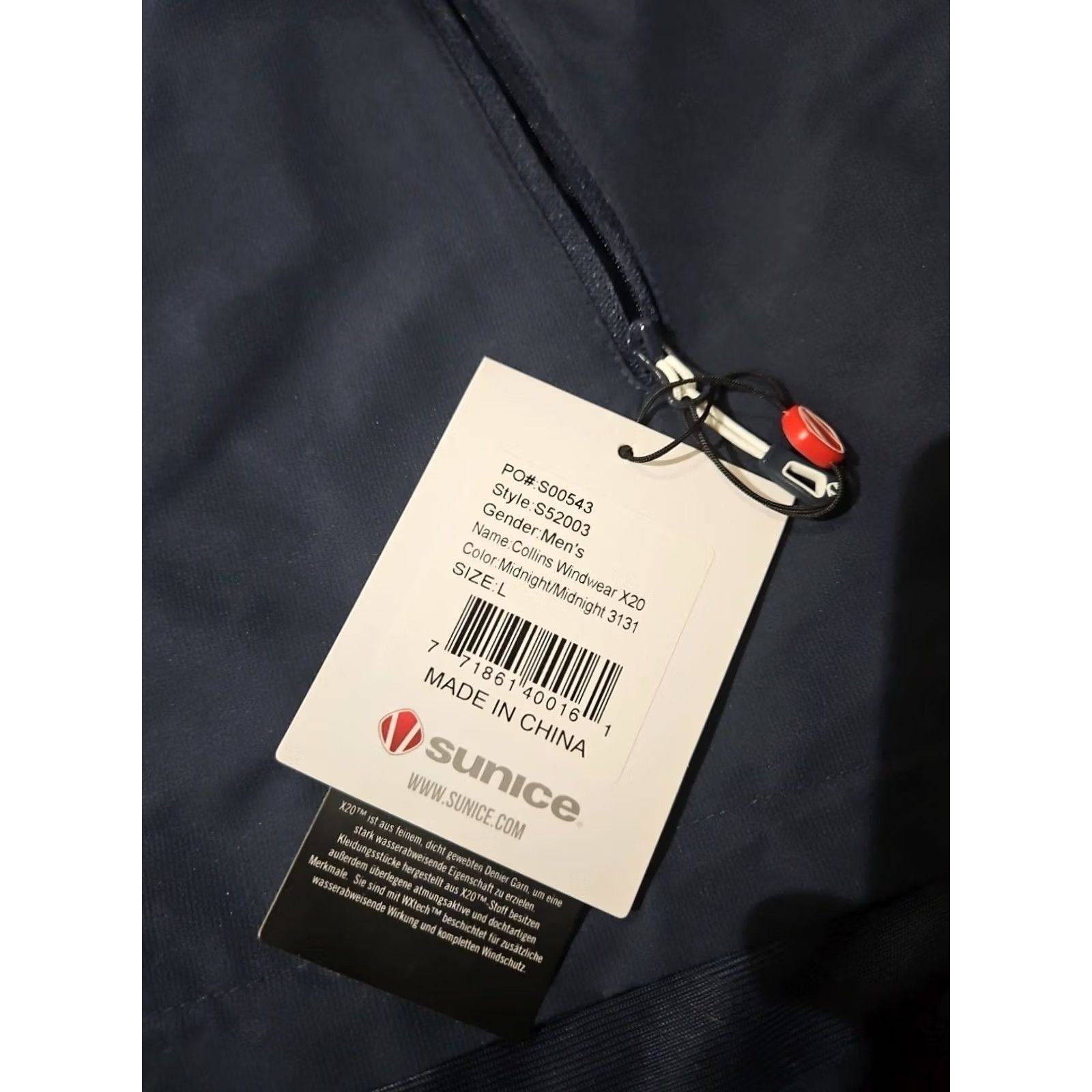 Vintage Sunice Jacket Mens L Blue Nwt Collins Windwear X20 Golf Bellerive Full Zip Size US L / EU 52-54 / 3 - 5 Thumbnail